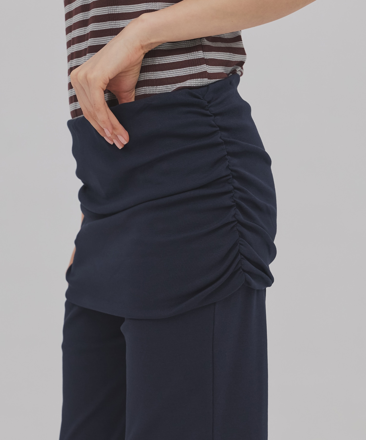 ミニレイヤードフレアジャージーパンツ