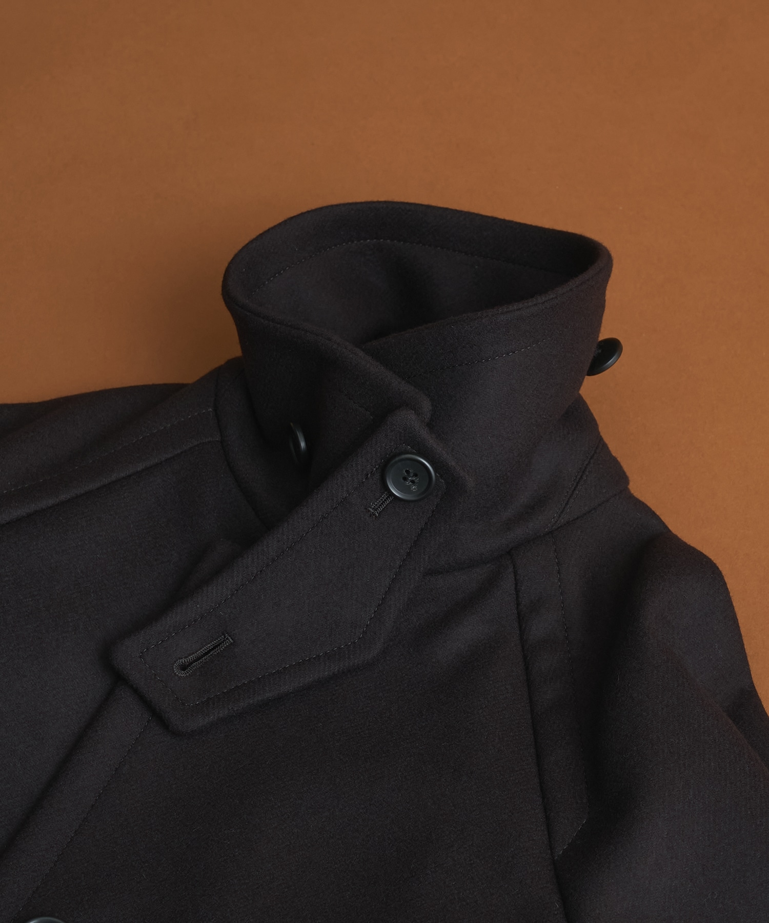 Super140s メルトンオーバーサイズバルカラーコート