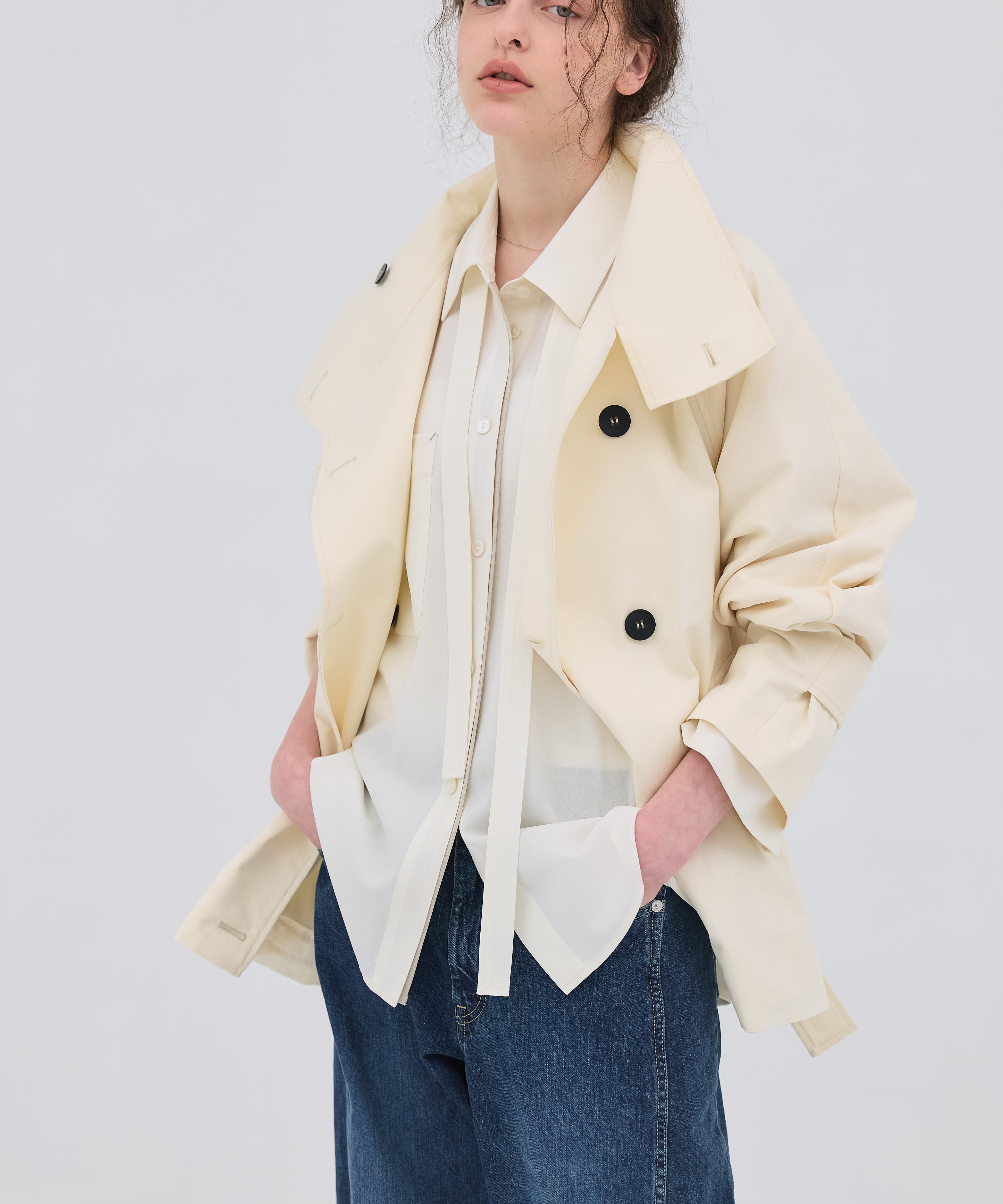 ワイドカフスボウタイシャツ