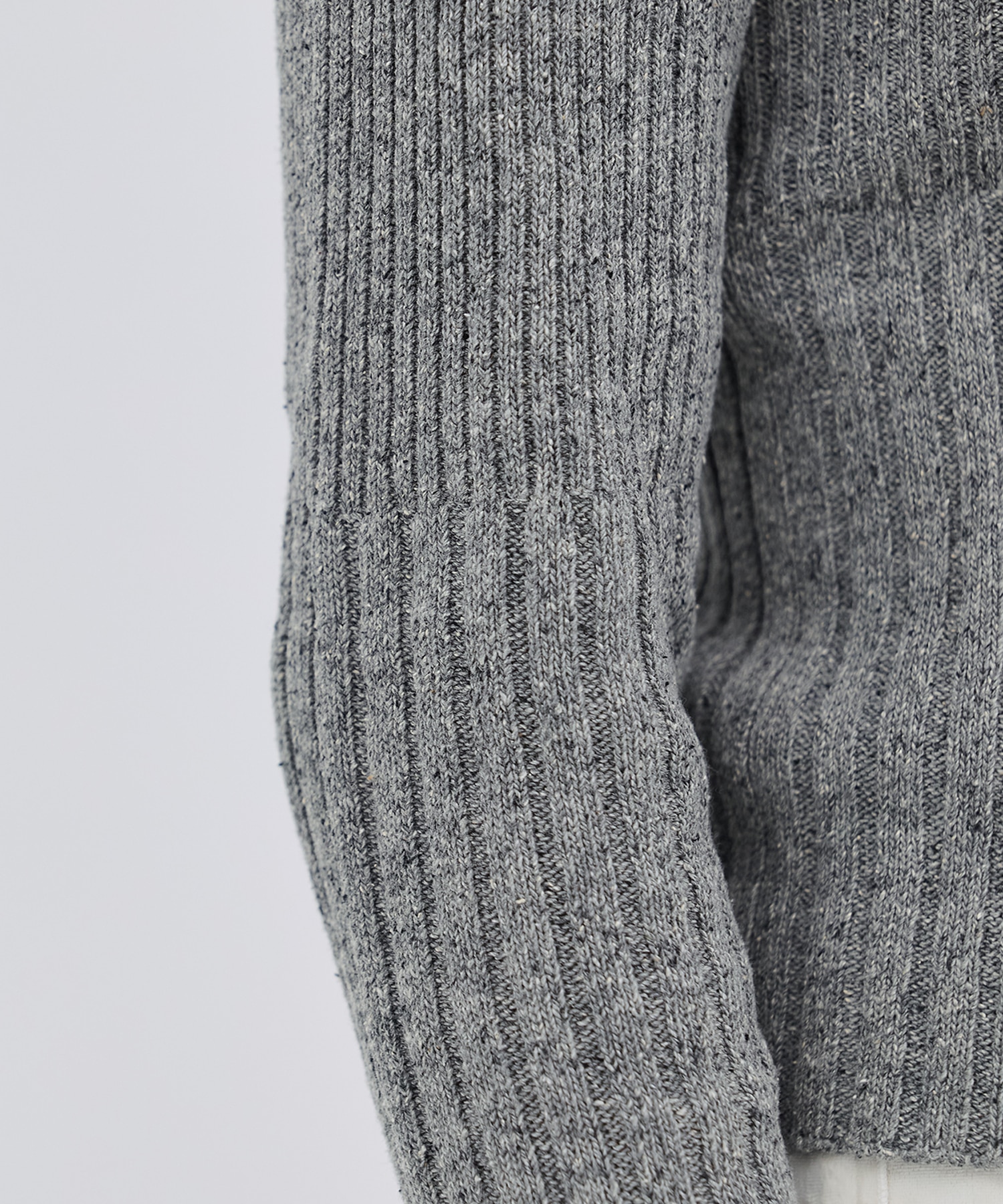 リブニットジップフーディ