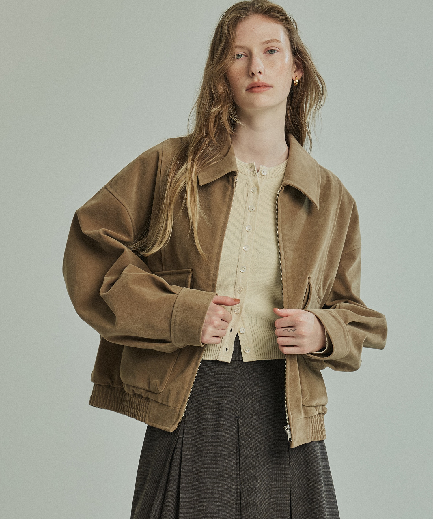 フローヨークレザーブルゾン