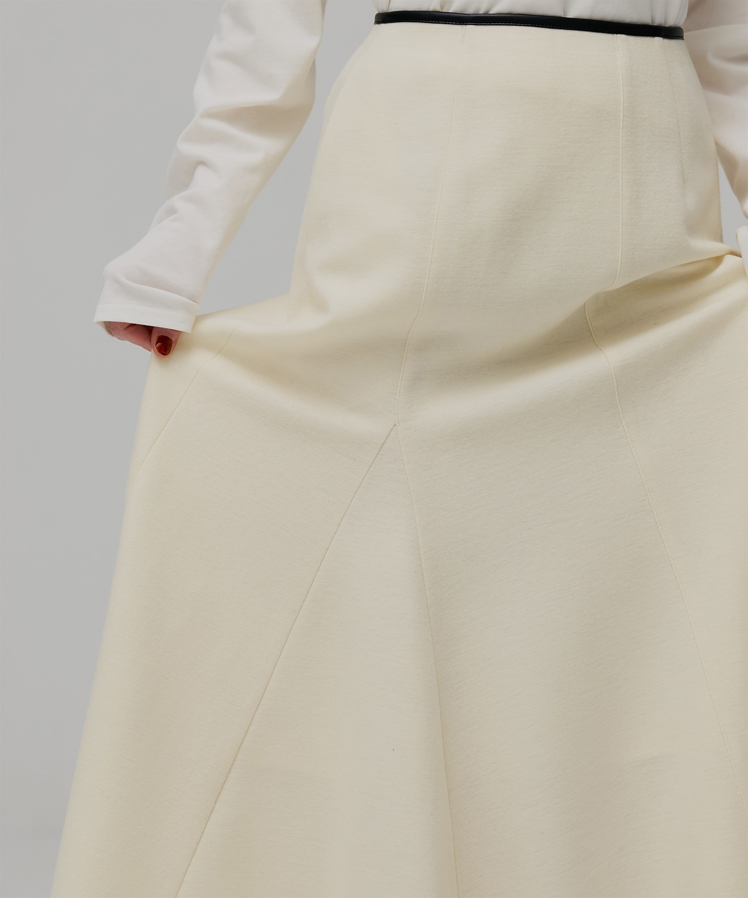 ウールジャージフレアスカート