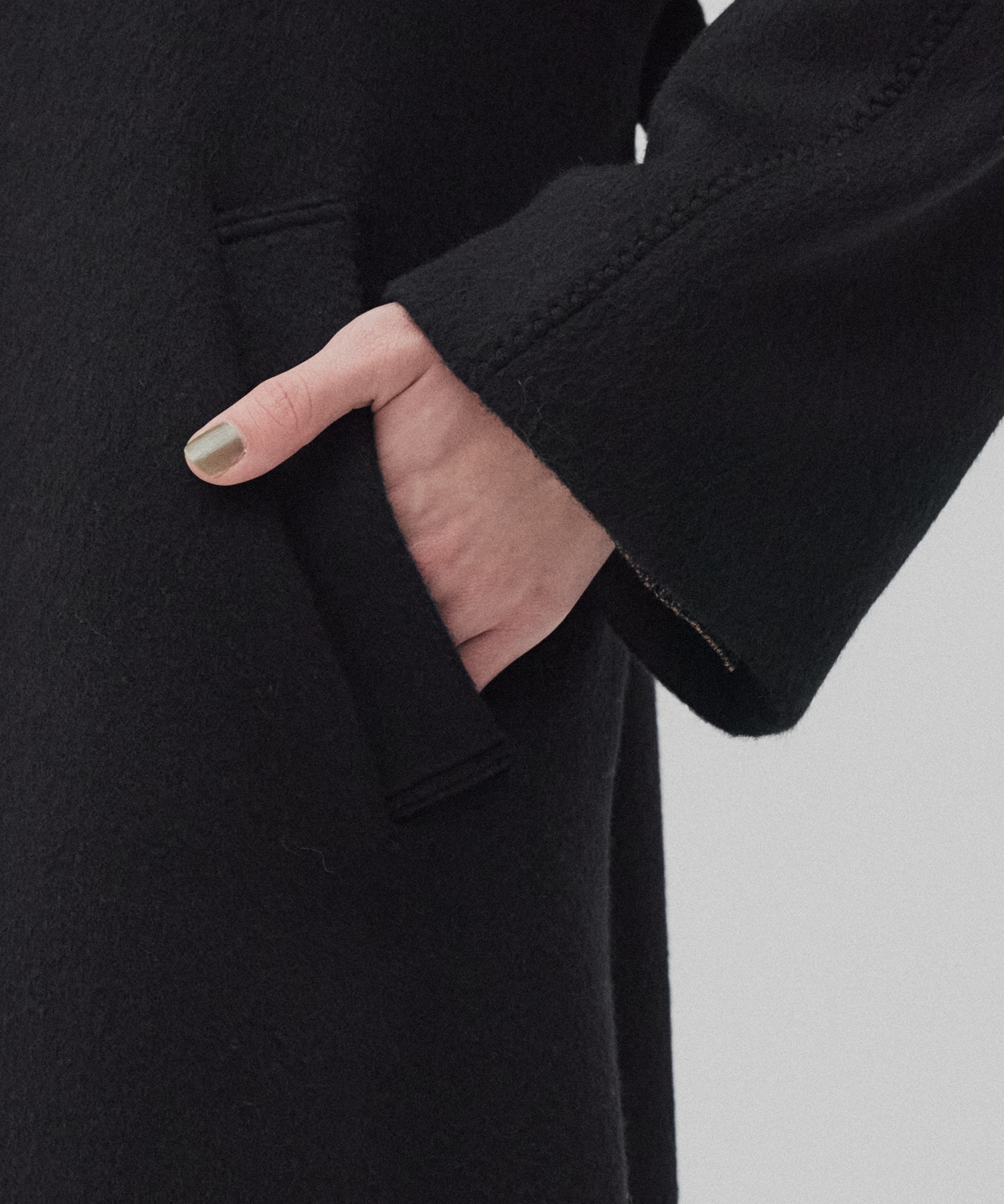 SUPER140アシメオーバーヨークコート