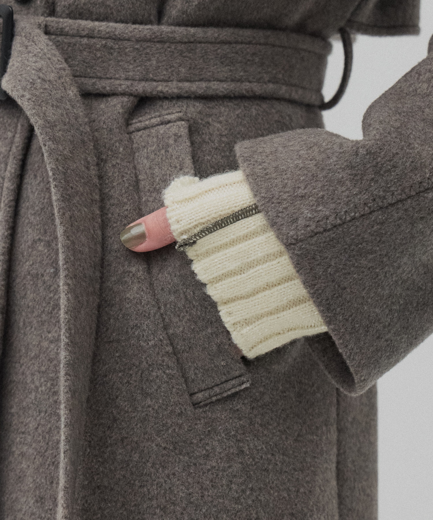 〈残りわずか〉LAMBSアシメオーバーヨークコート