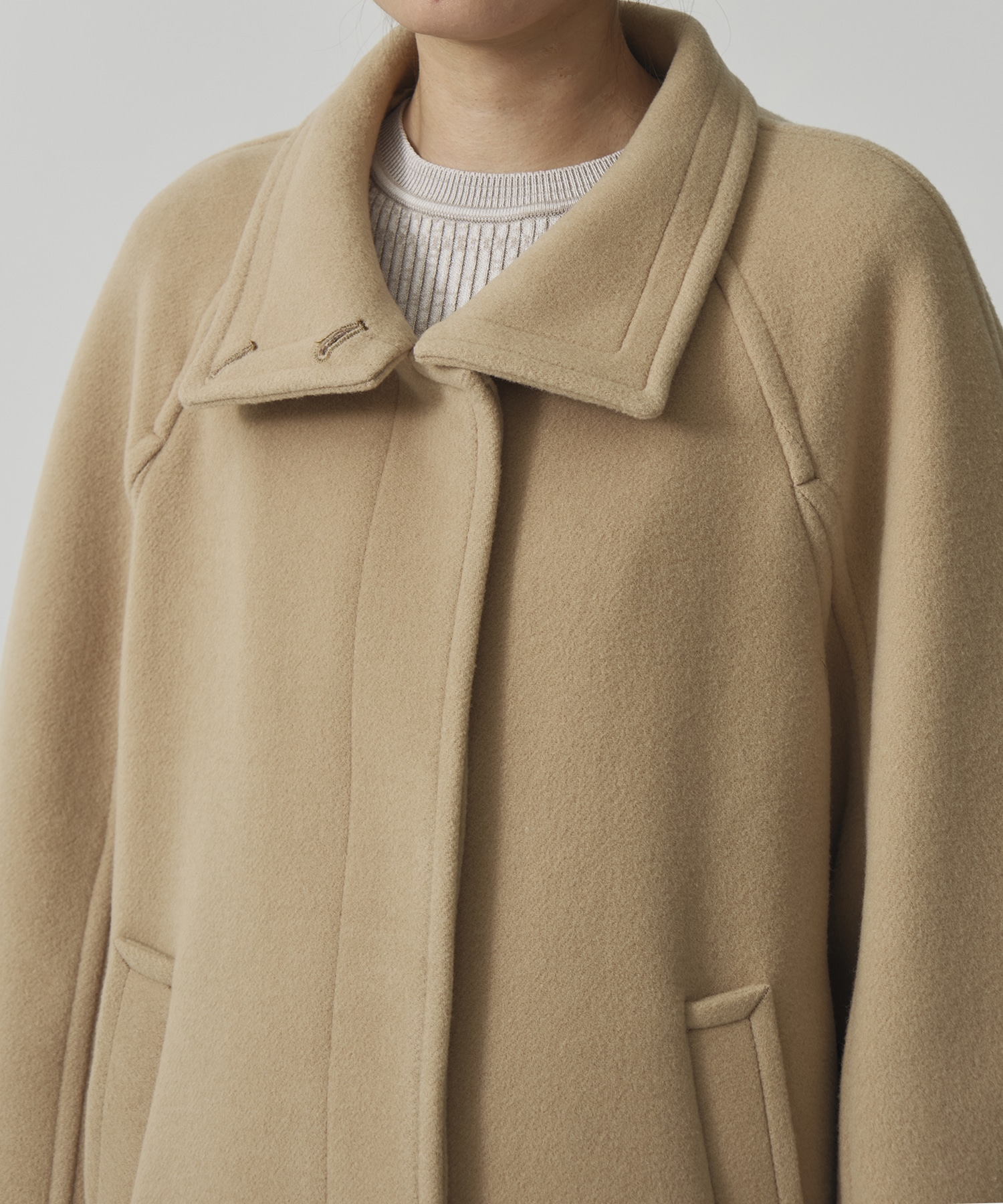 SUPER140スタンドカラーコート