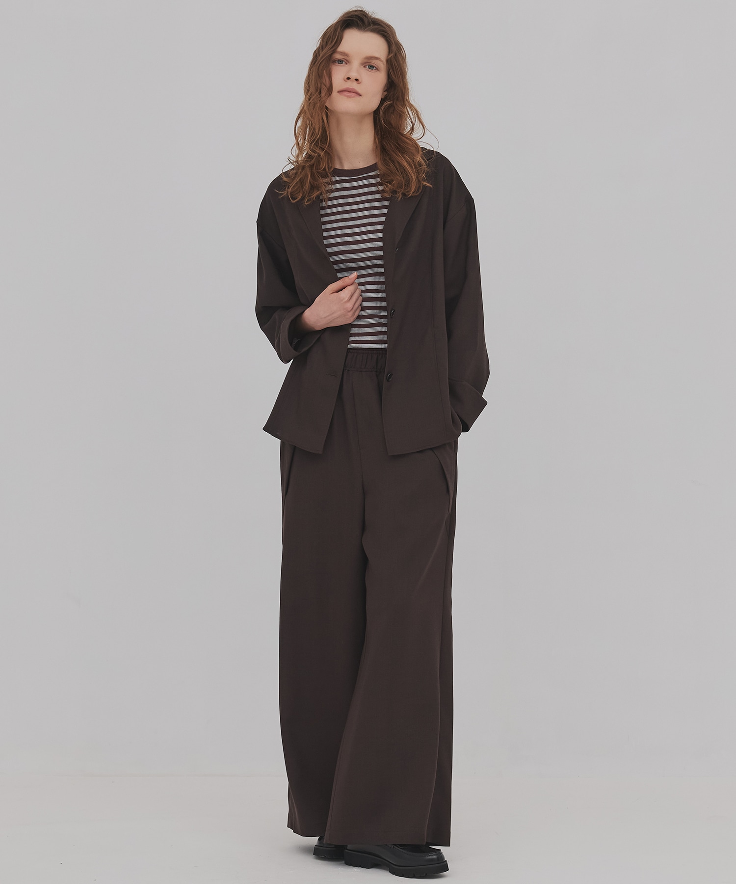 ウールジョーゼットパンツ