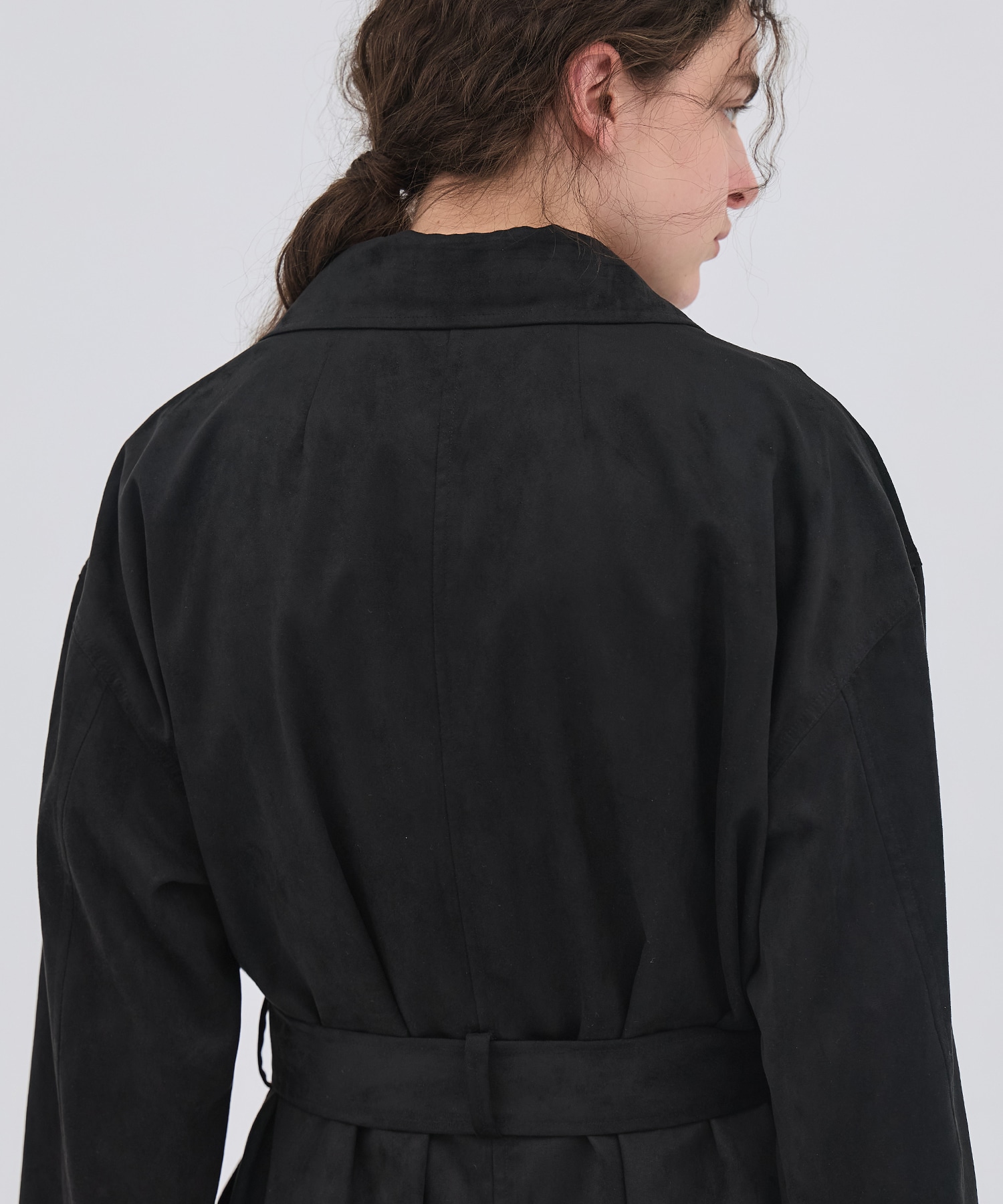 スエードトレンチコート