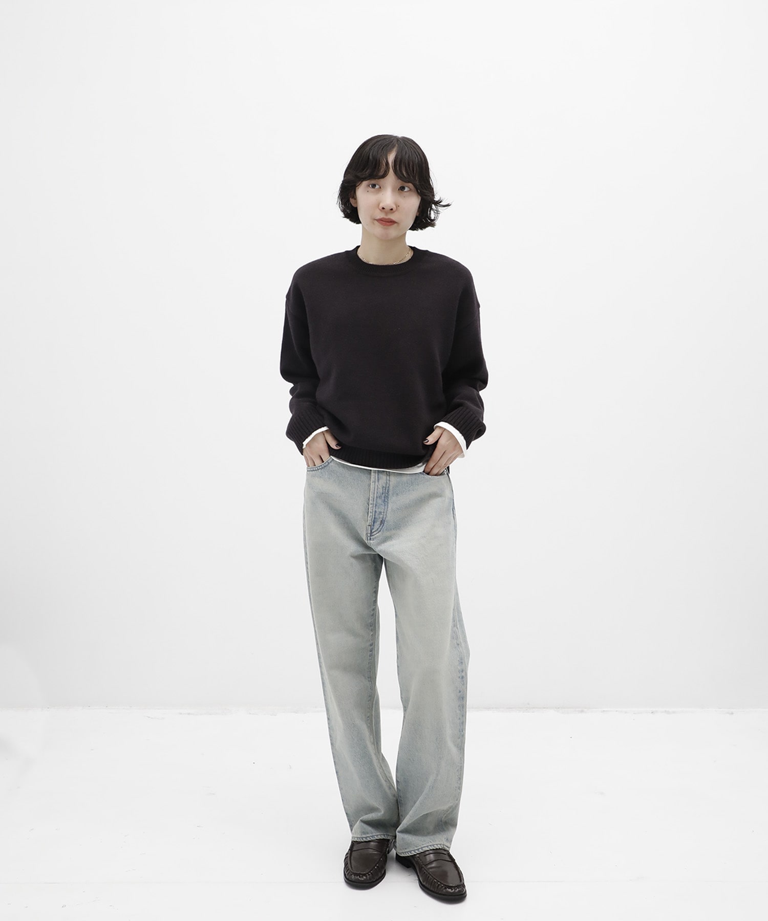 【WEB先行発売】エアウールクルーネックニット
