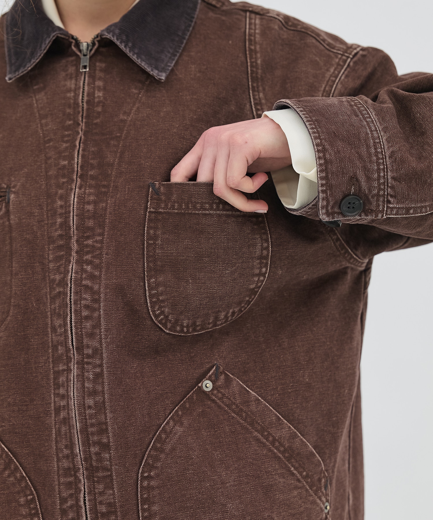 ジップカバーオールブルゾン