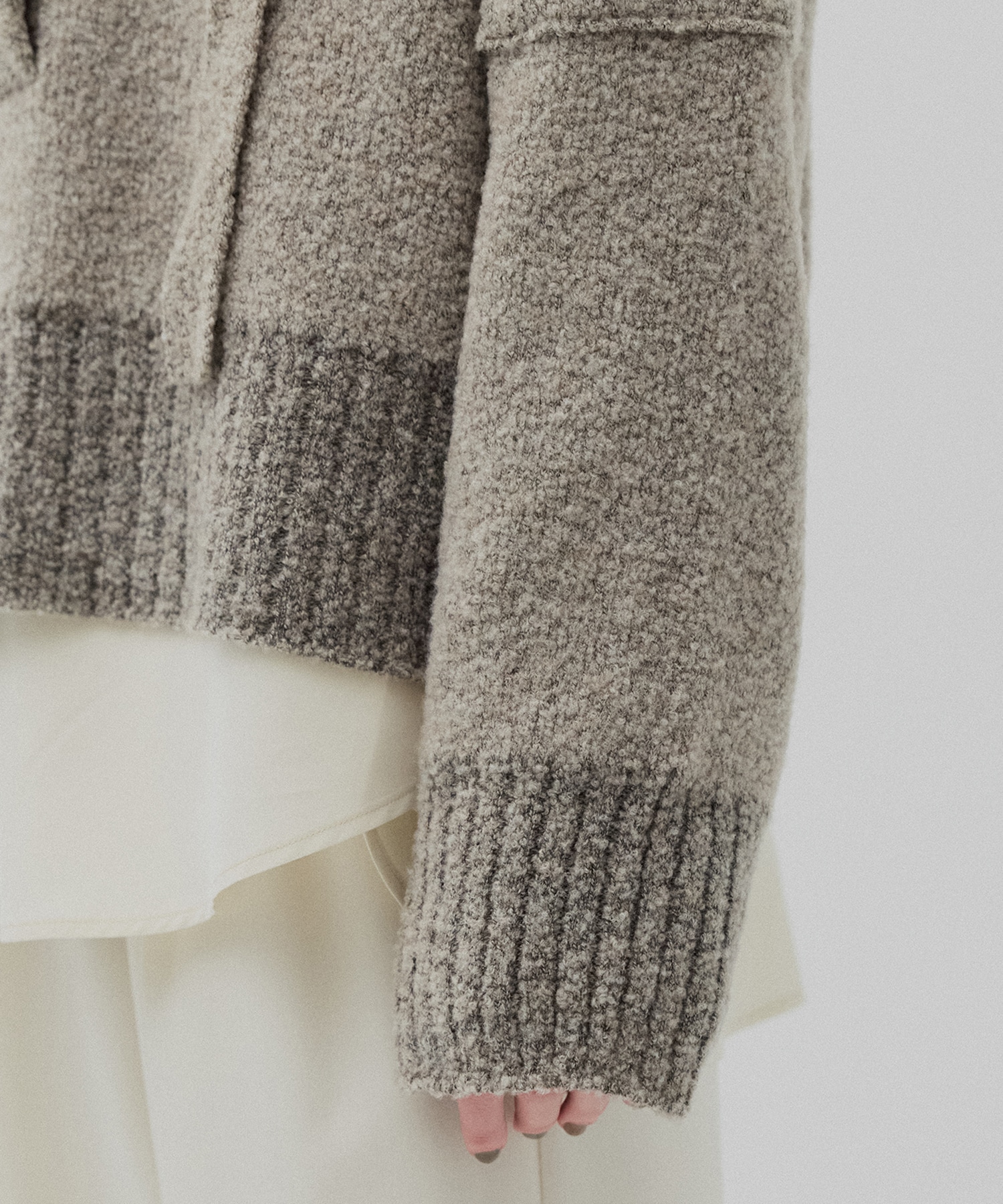 ルーズニットフーディ