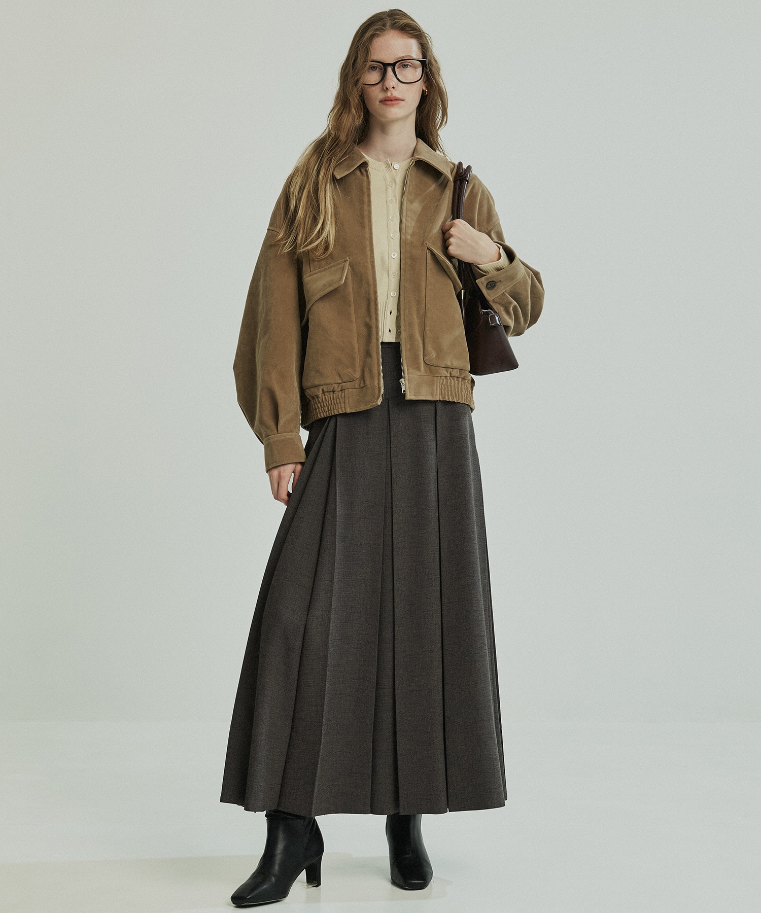 フローヨークレザーブルゾン