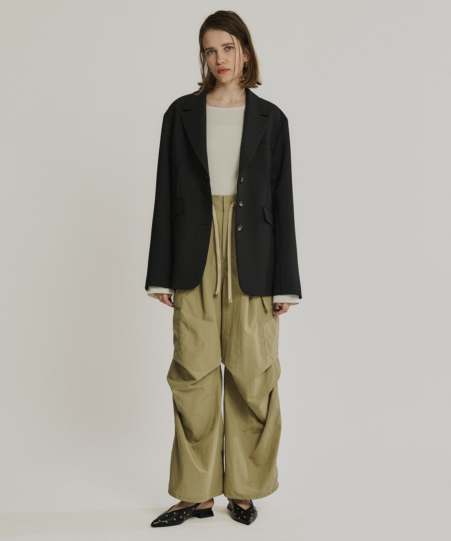 ダブルクロスノッチドラペルジャケット