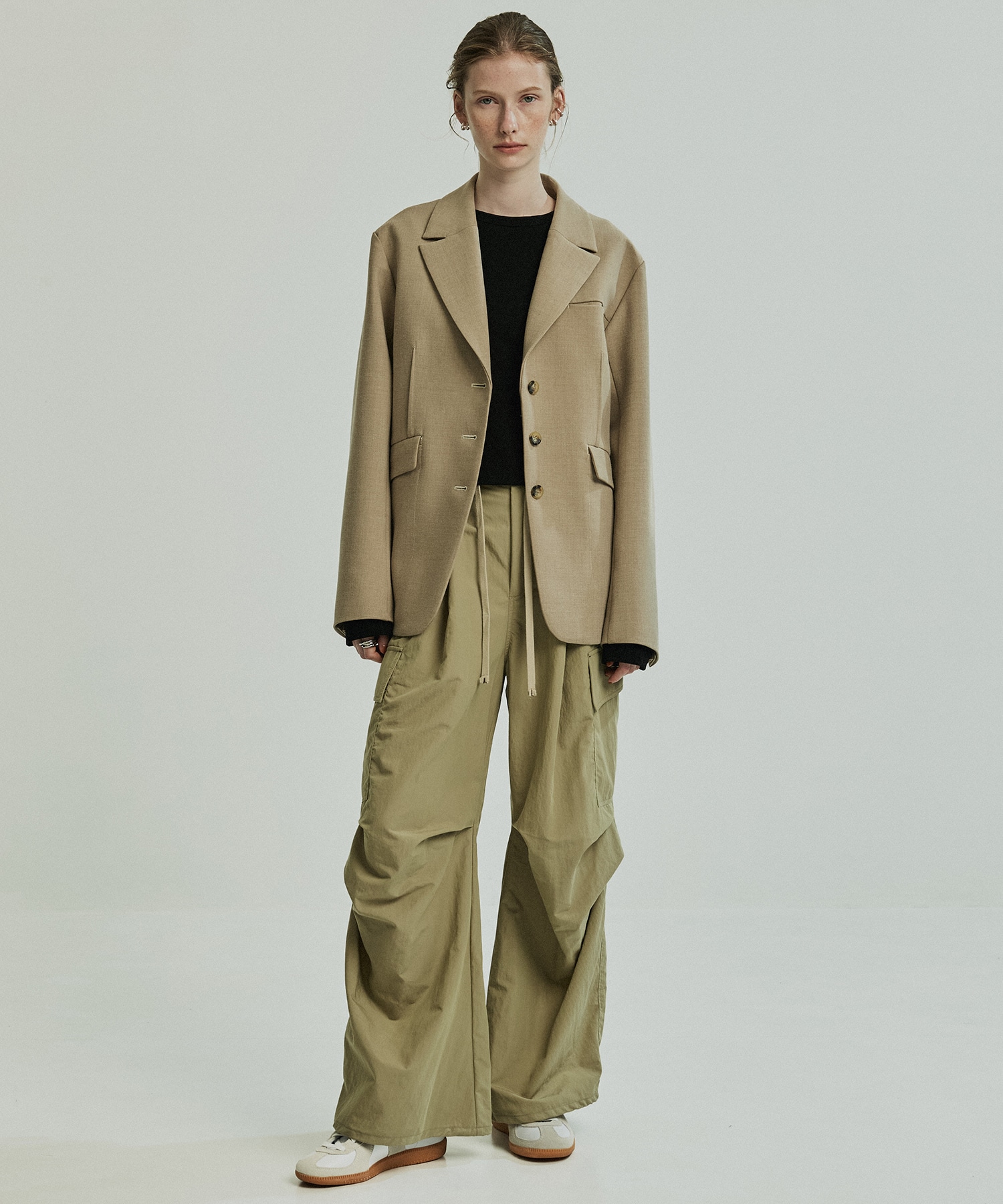 ダブルクロスノッチドラペルジャケット