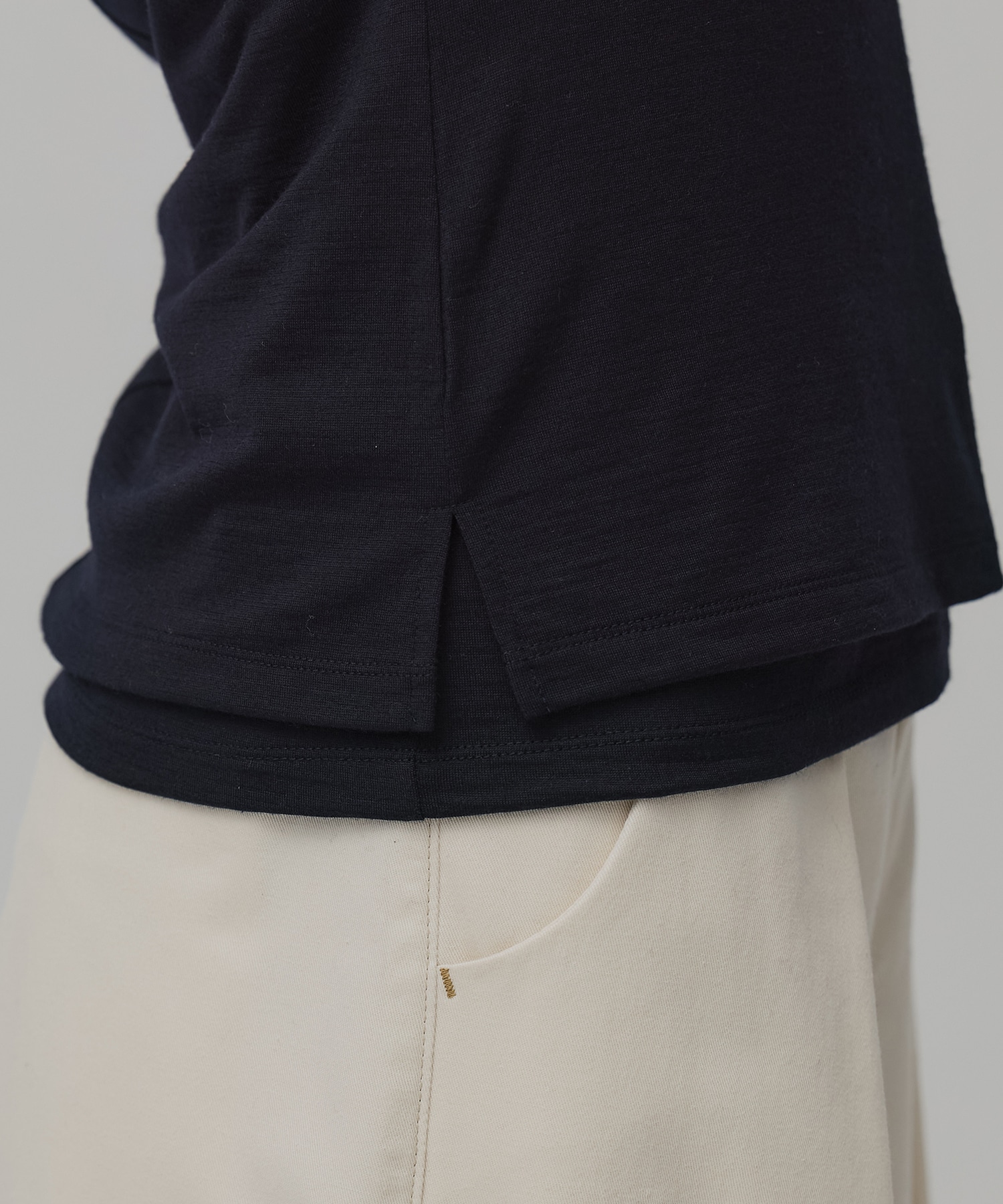 Super100 ヘンリーネックトップス