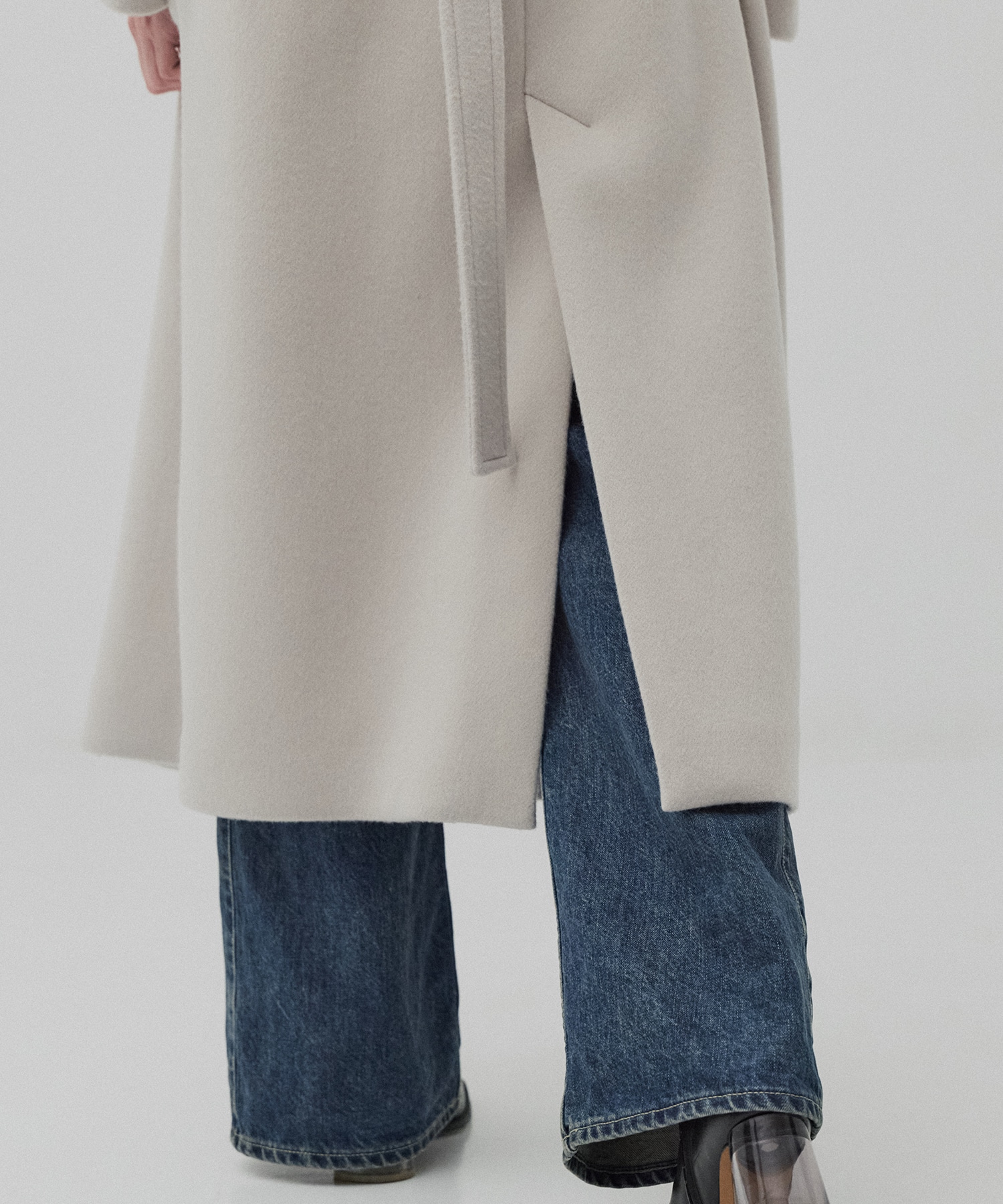 SUPER140アシメオーバーヨークコート