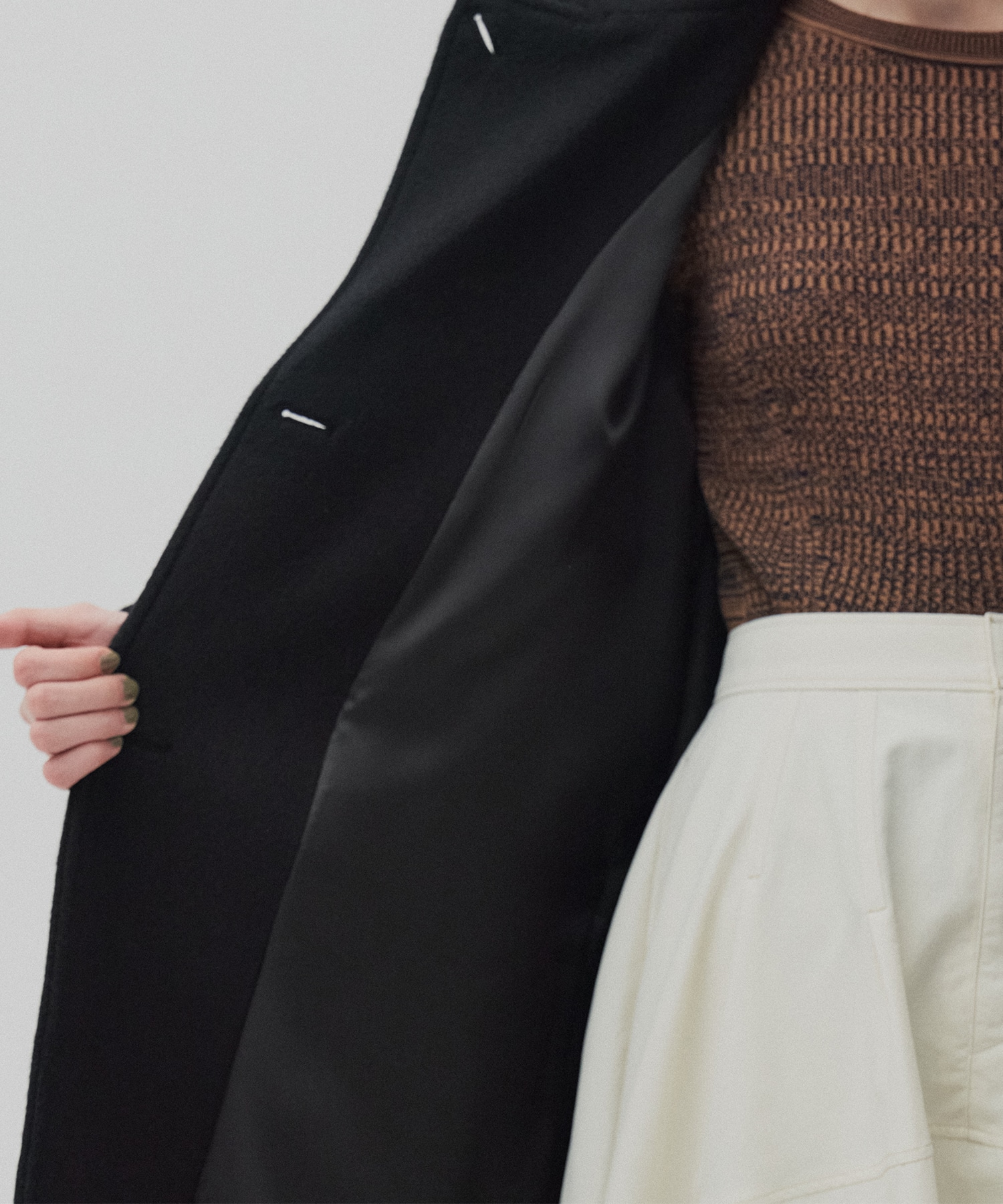 SUPER140アシメオーバーヨークコート