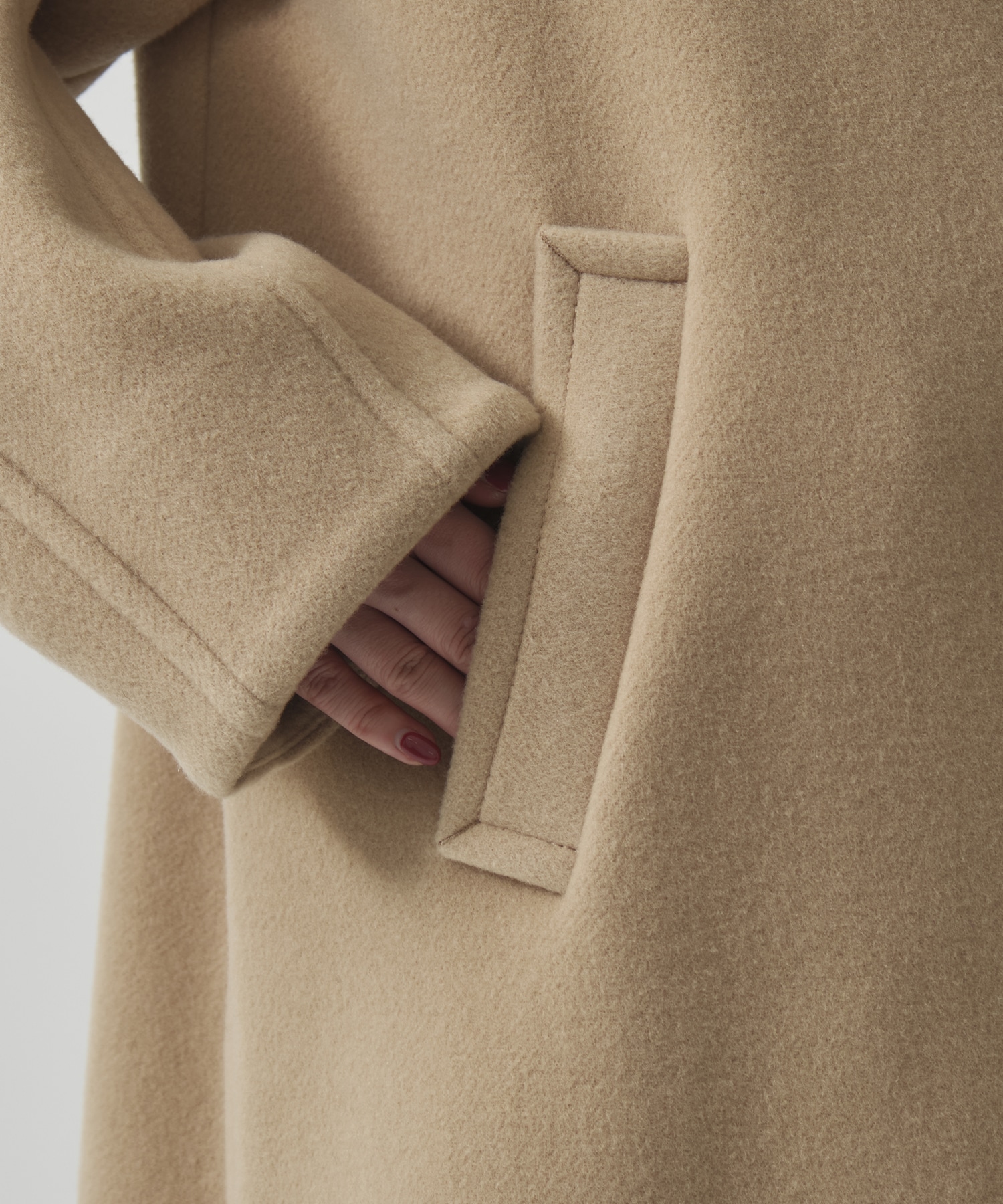 ツイードスタンドカラーコート