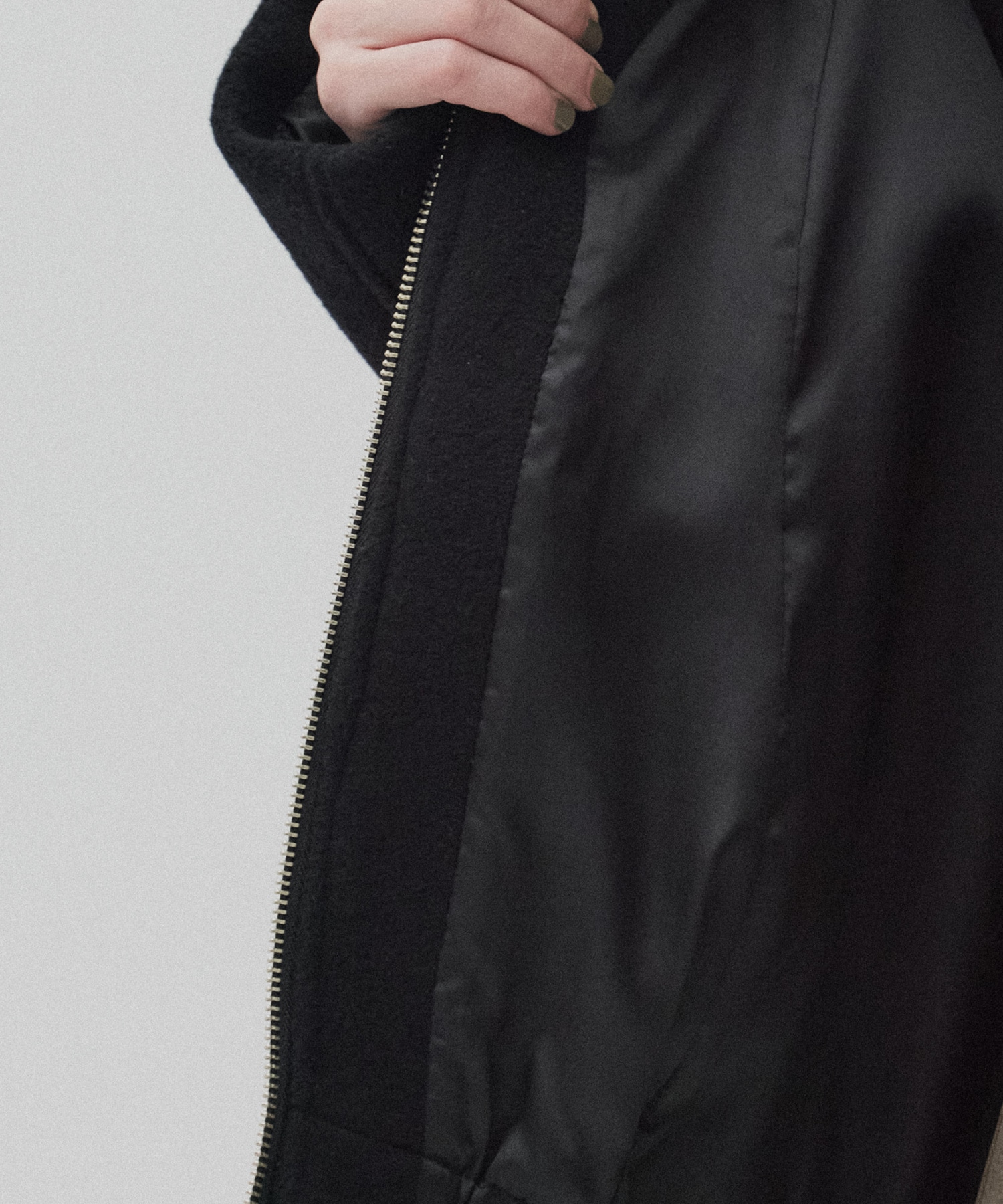 【再入荷】ウールジップタックショートコート