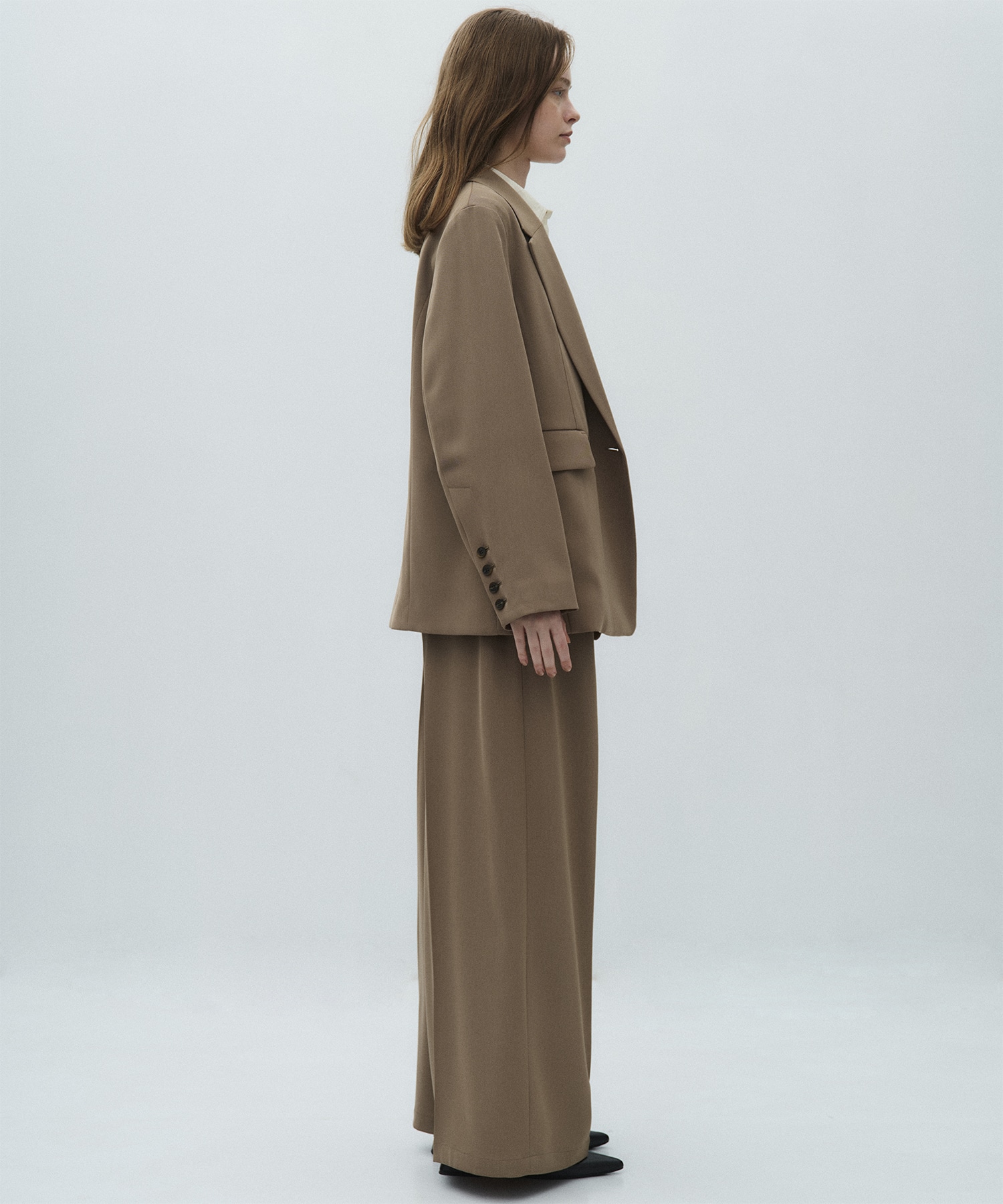 シルキーツイルアシメタックパンツ