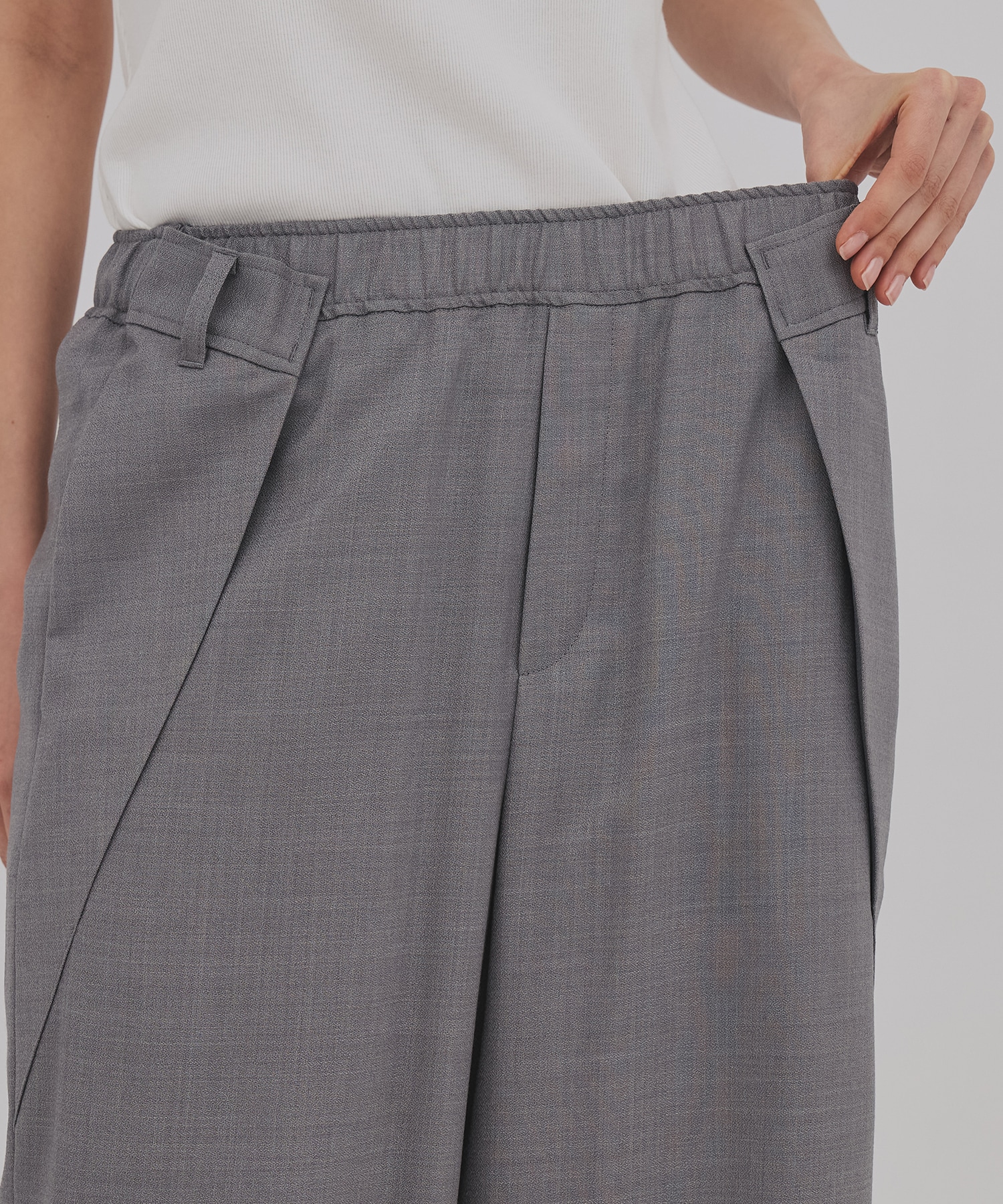 ウールジョーゼットパンツ