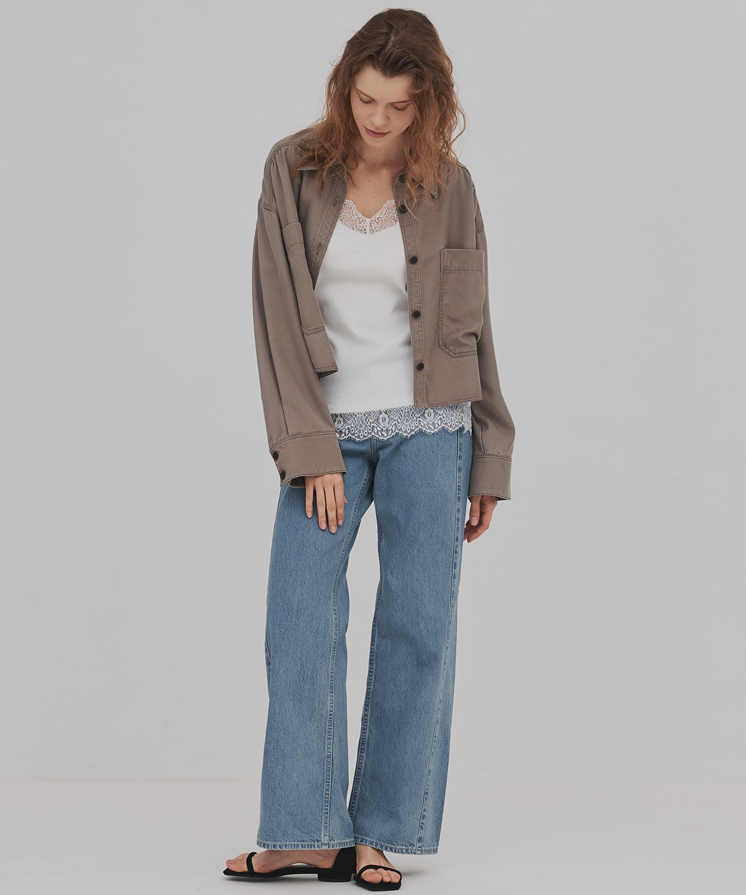 レーストリムキャミソール