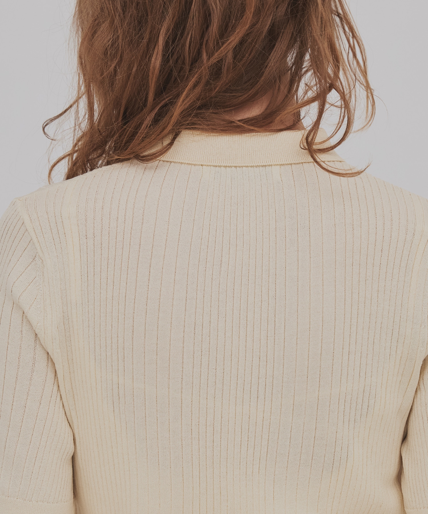 スムースリブニットポロ