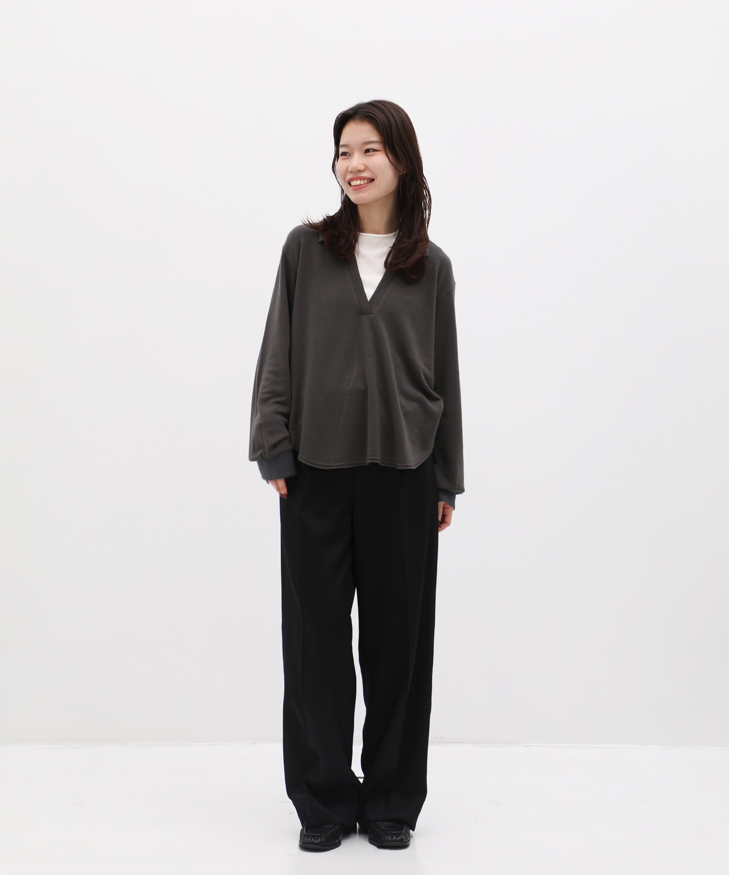 カシミヤシルクスキッパートップス