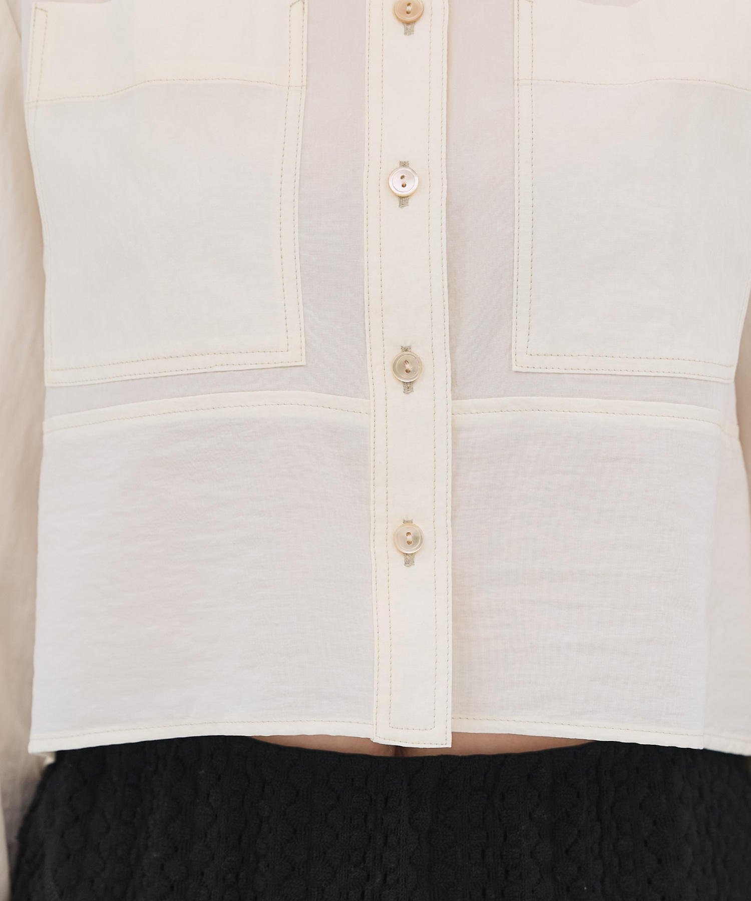 ダブルポケットレーヨンショートシャツ