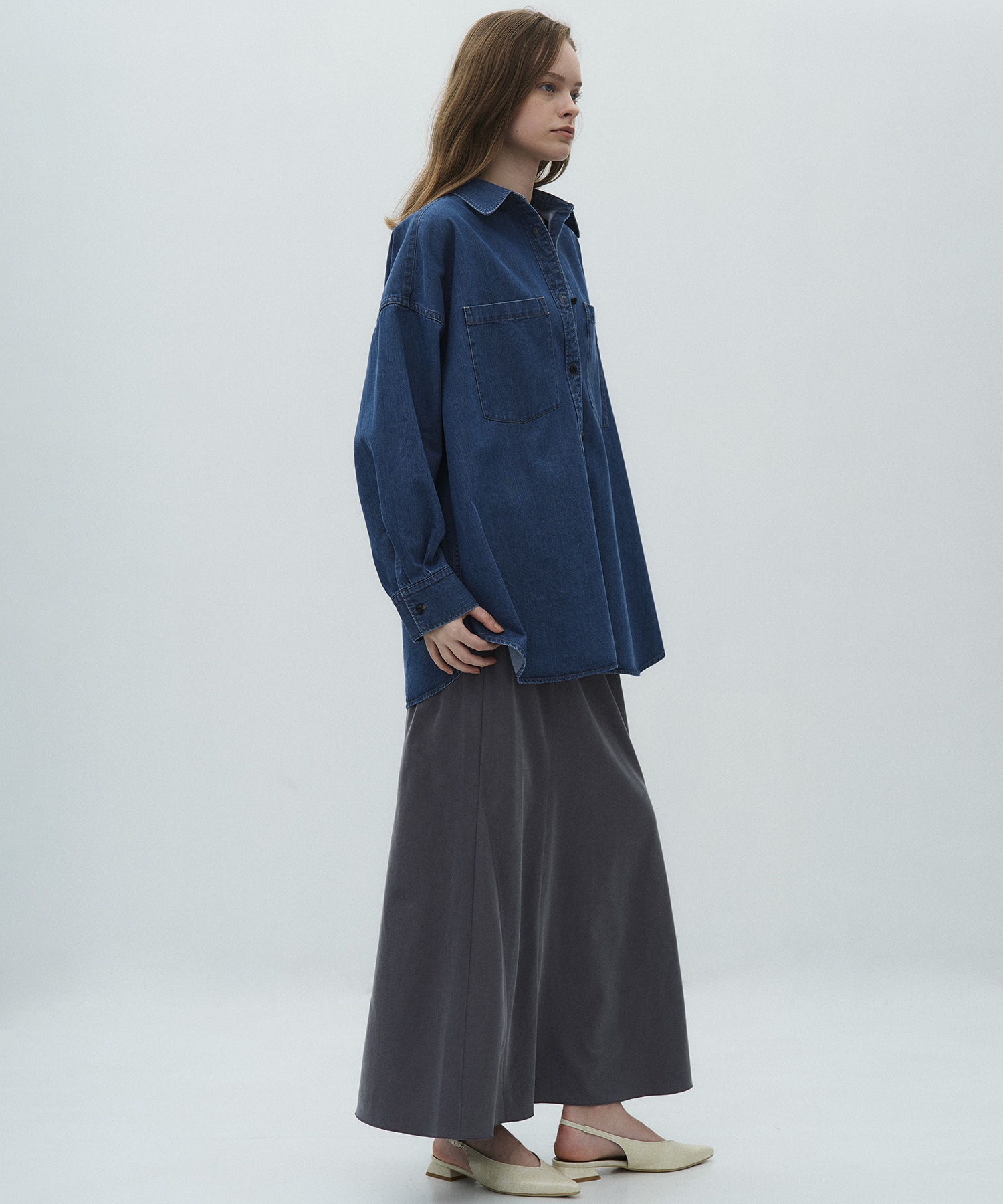 オーバーサイズデニムシャツ