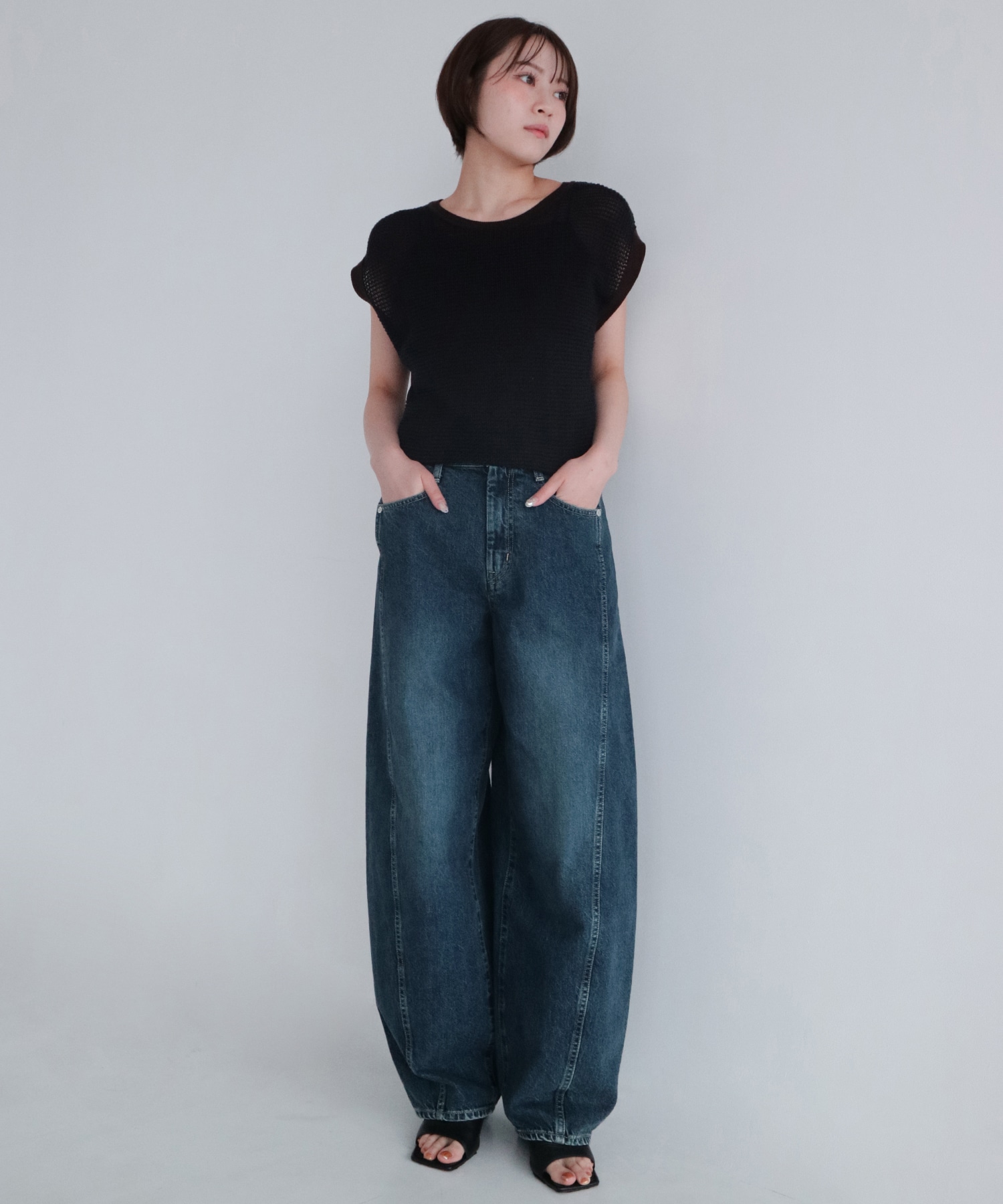 【WEB限定再入荷｜完売間近】PUBLIC DENIM BLU CURVE