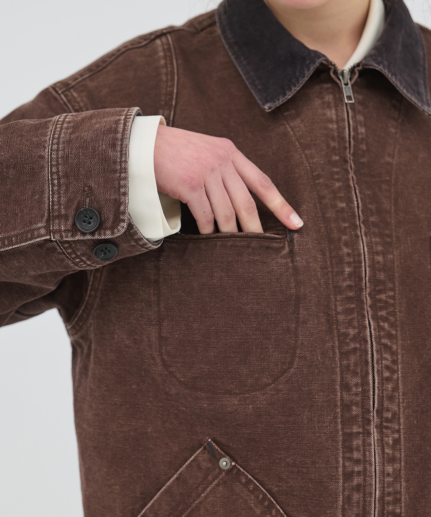 ジップカバーオールブルゾン