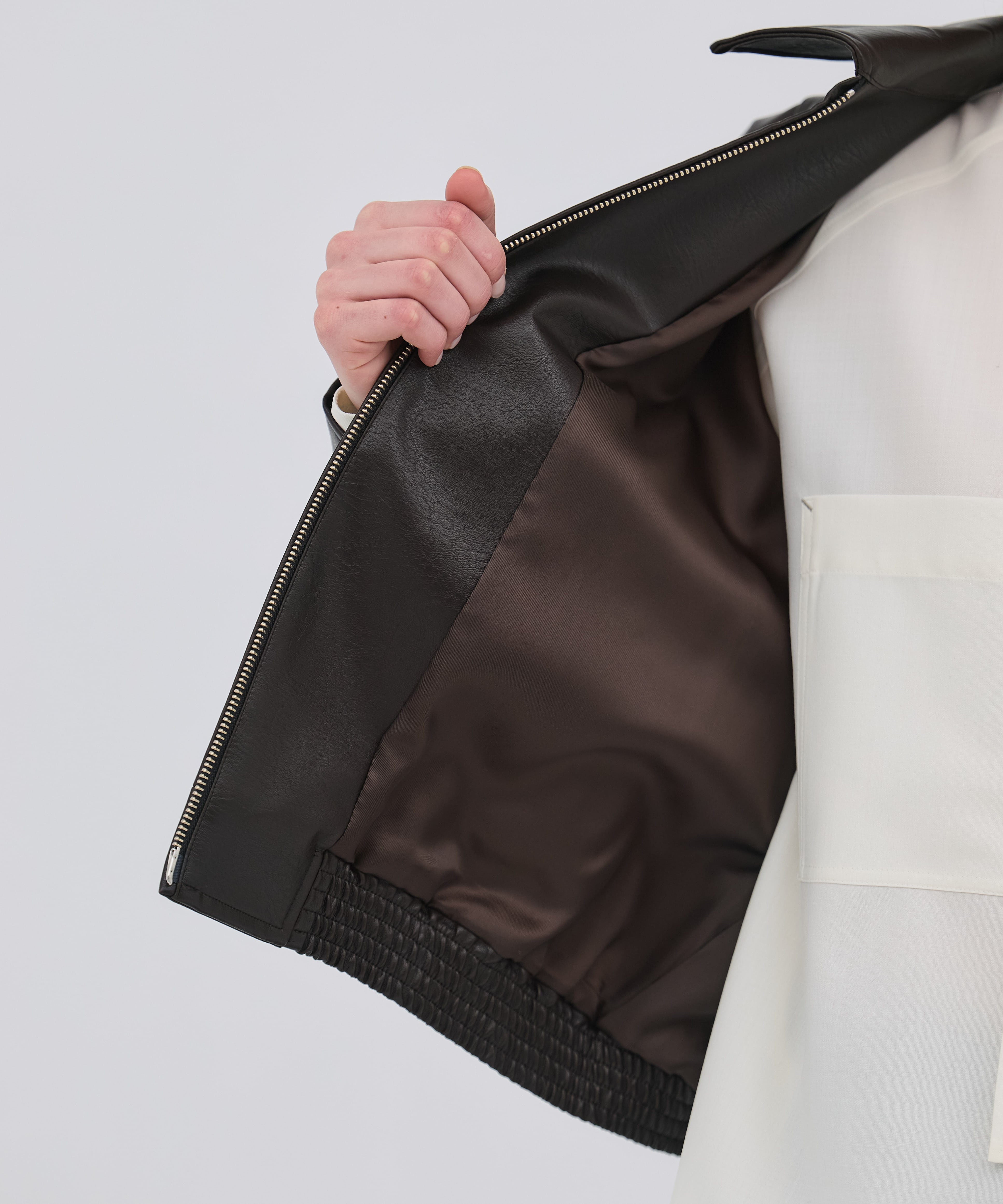 〈残りわずか〉フローヨークレザーブルゾン