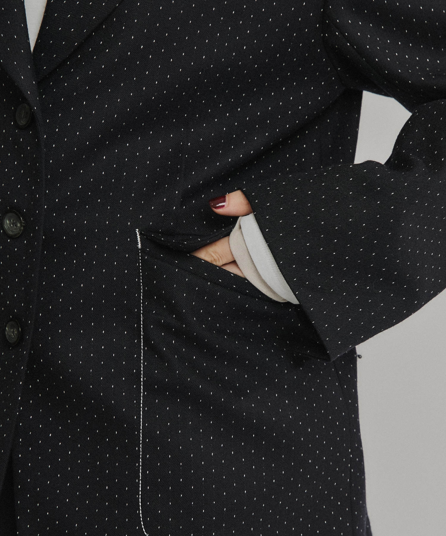 ダブルクロスノッチドラペルジャケット