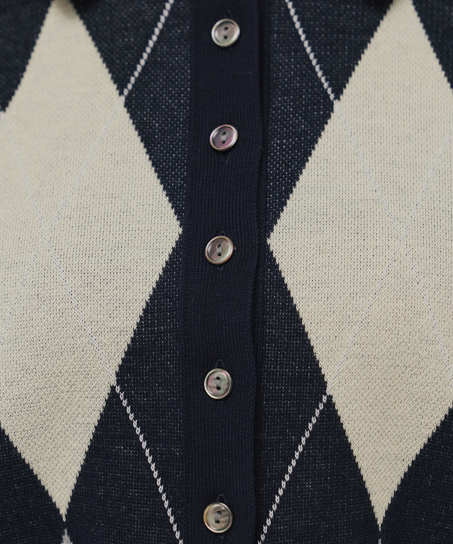 アーガイルショートカーディガン