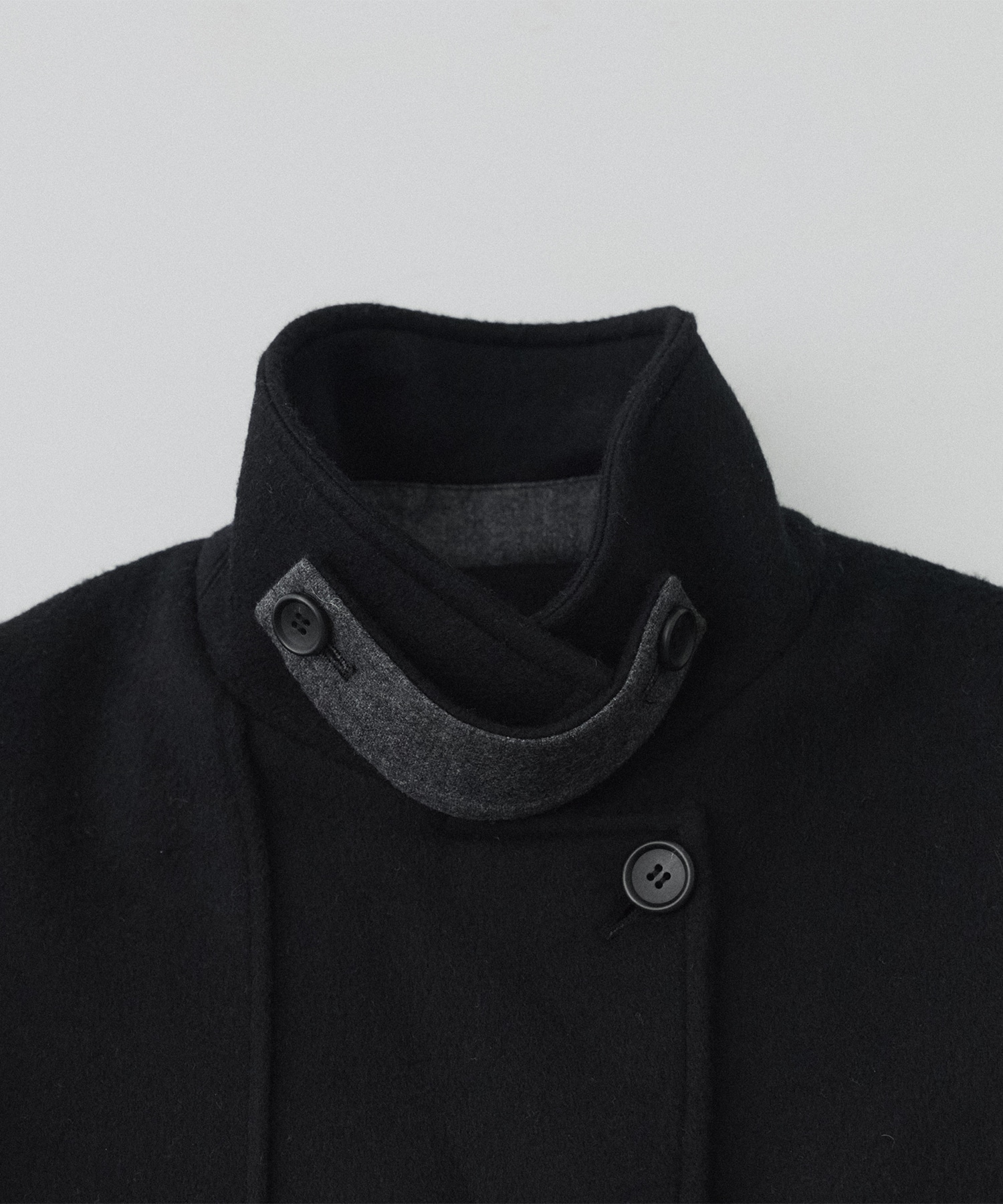 SUPER140アシメオーバーヨークコート