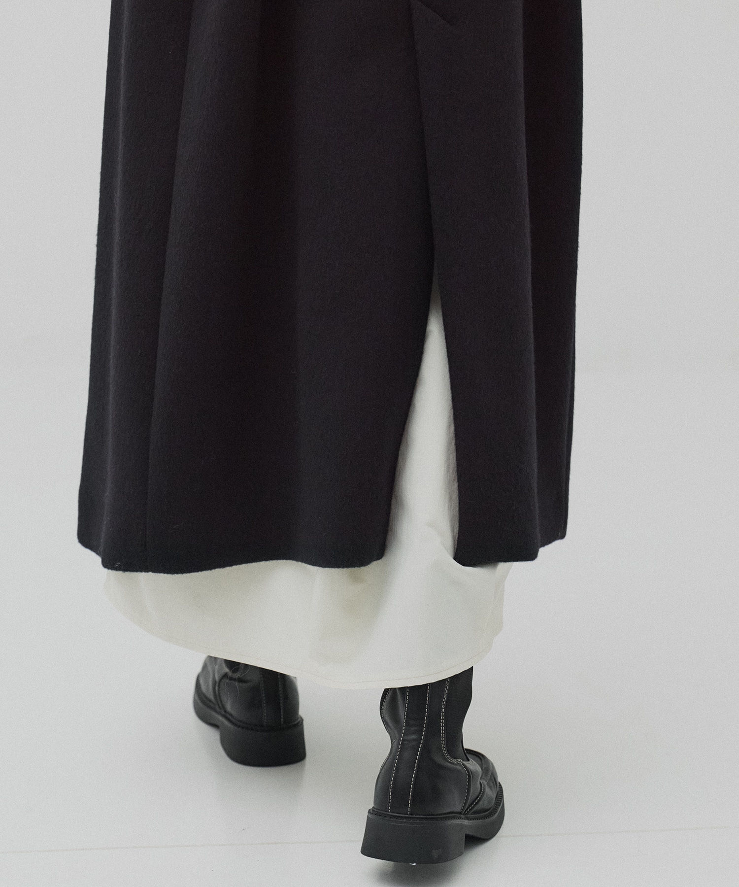 SUPER140アシメオーバーヨークコート