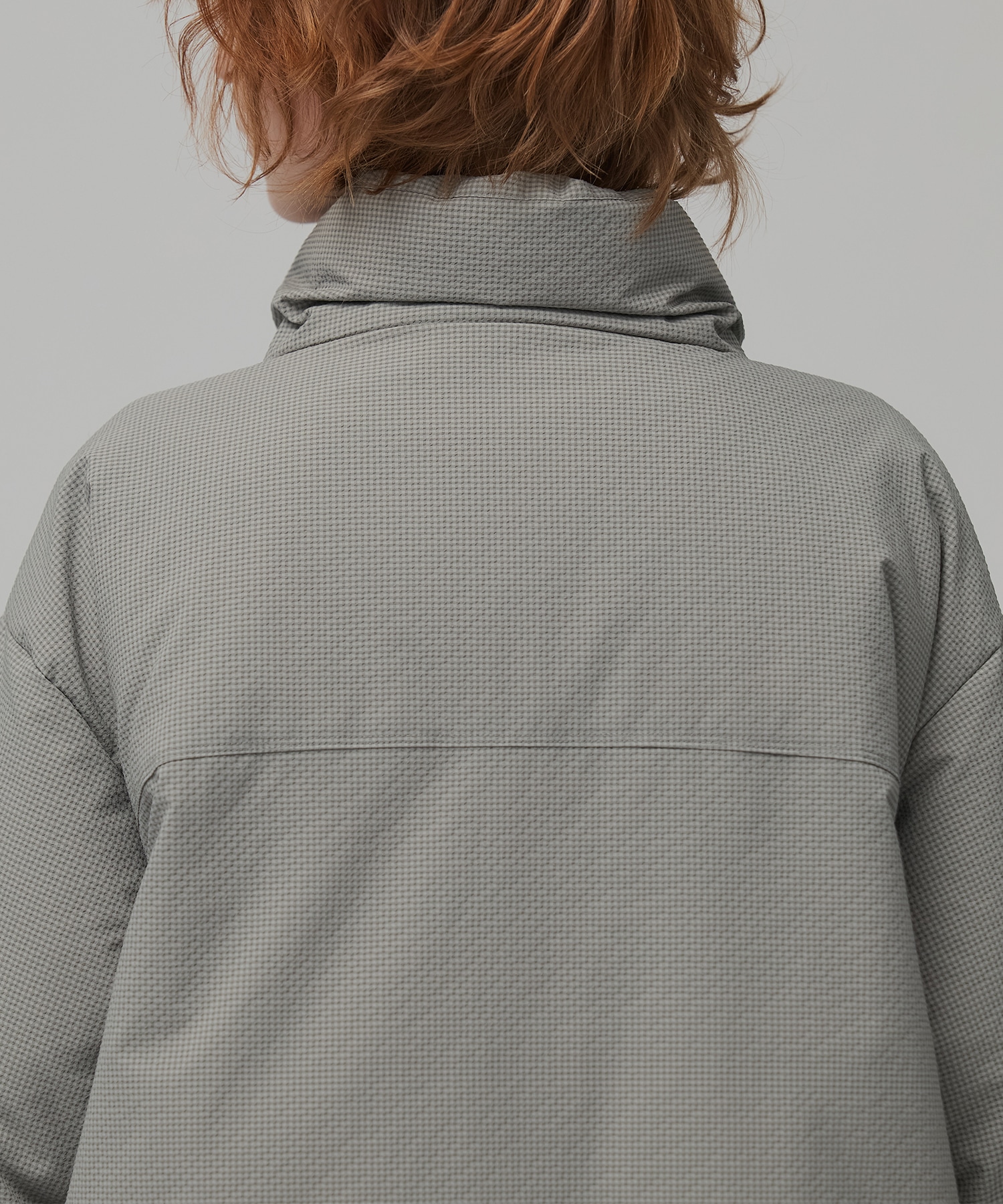 チェックモンスターダウンコート