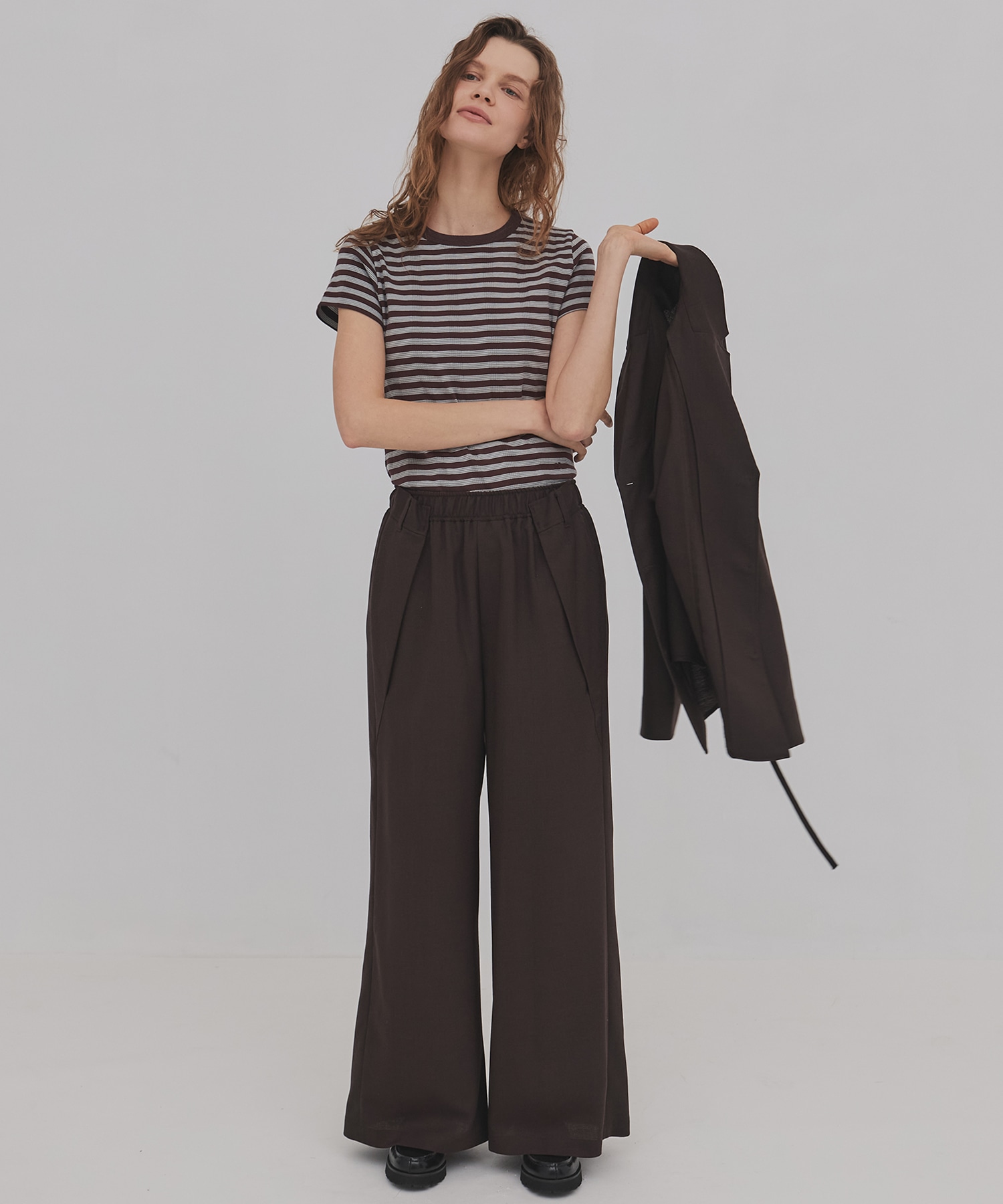 ウールジョーゼットパンツ