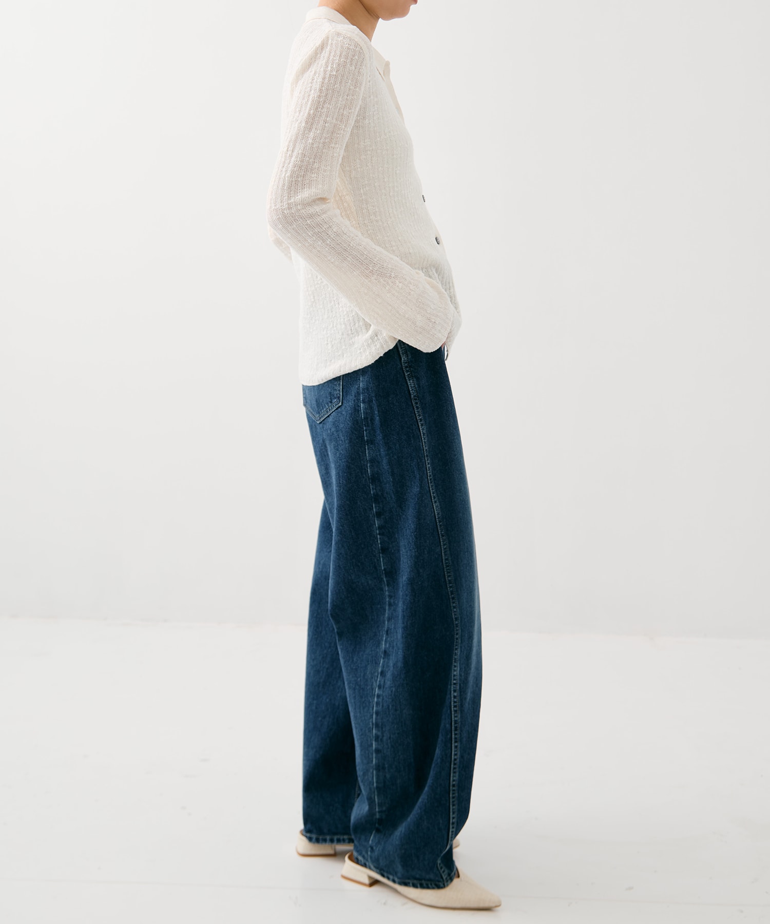 スラブニットカーディガン