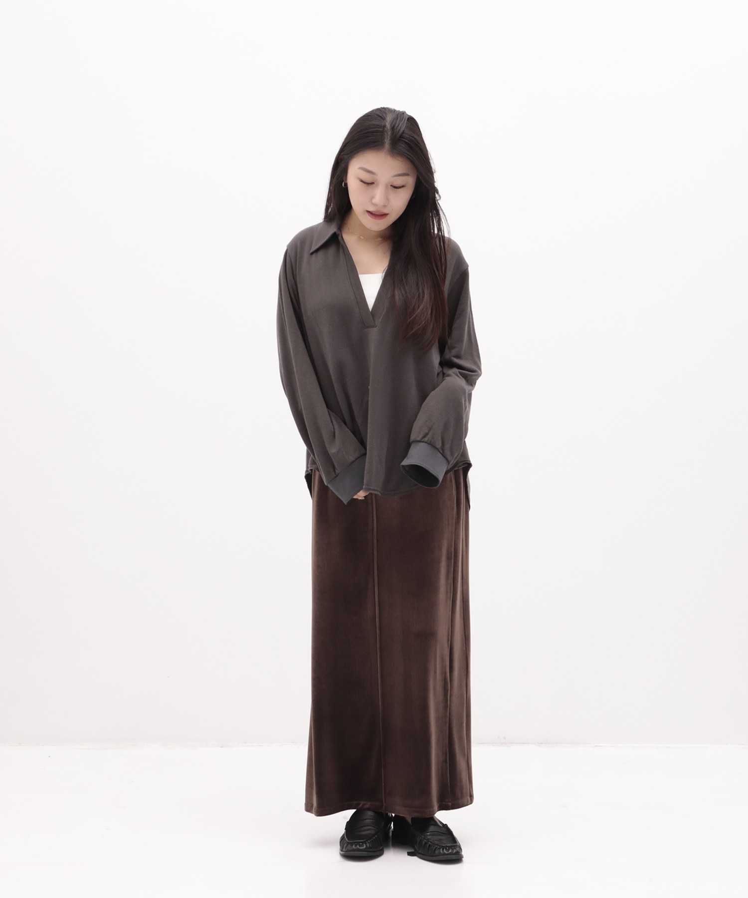 カシミヤシルクスキッパートップス