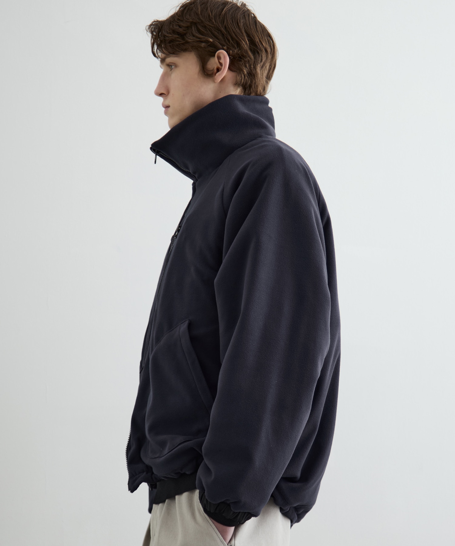 リバーシブルナイロンフリースBL