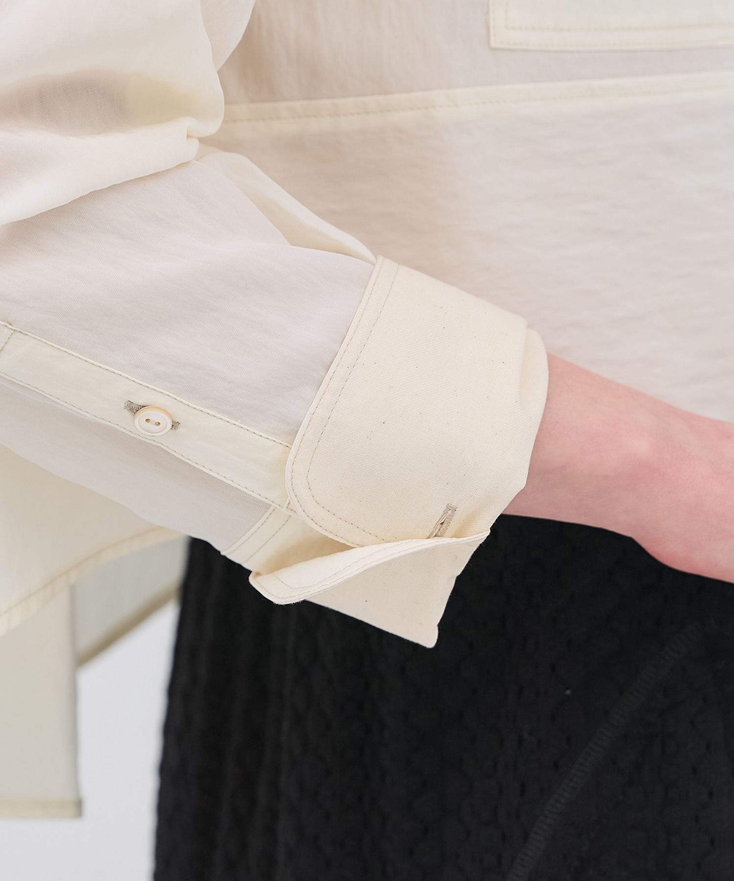 ダブルポケットレーヨンショートシャツ