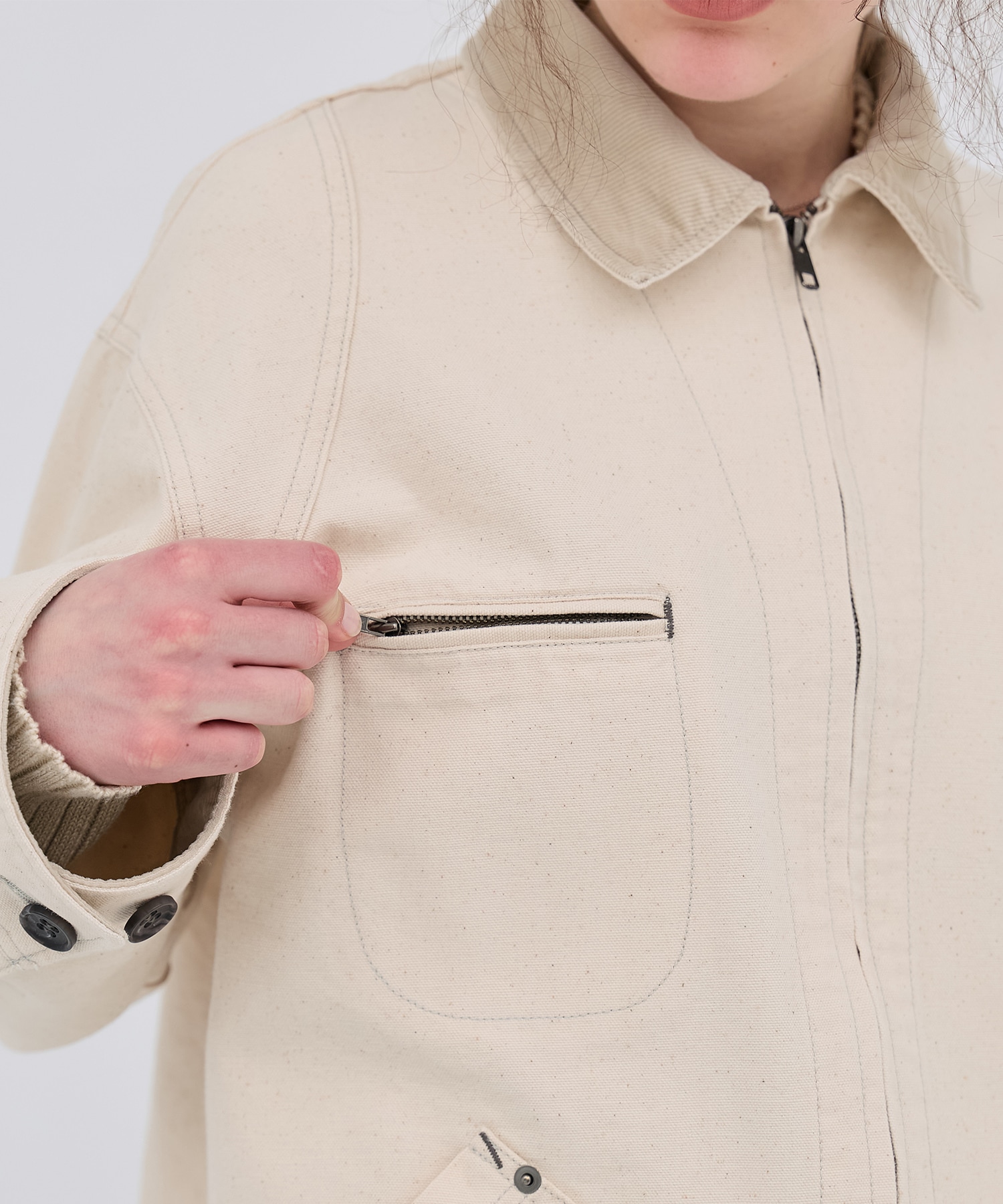 ジップカバーオールブルゾン