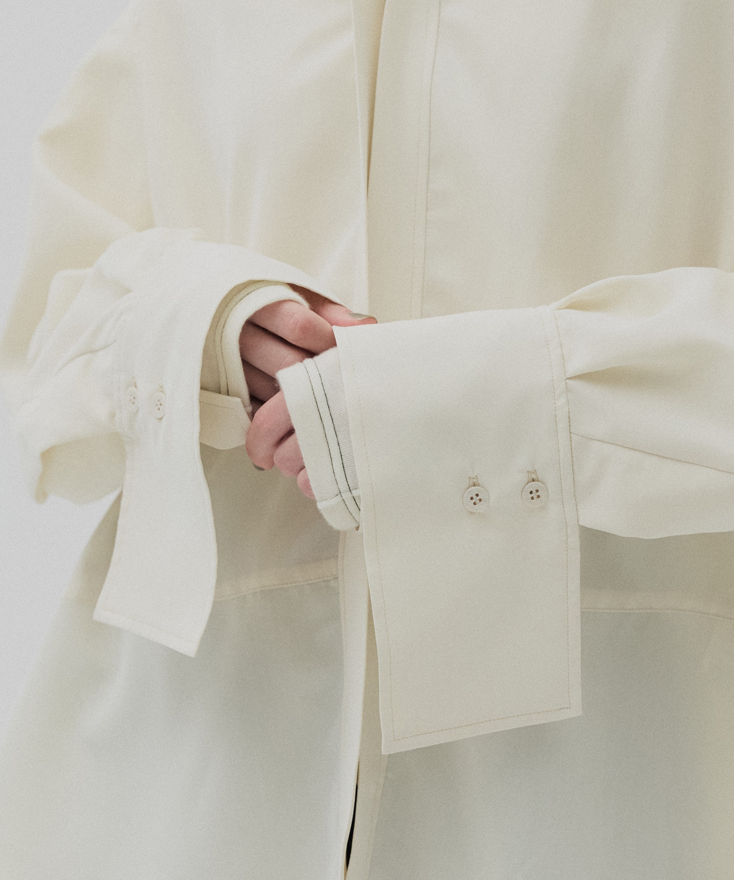 ジップアップオーバーシャツ