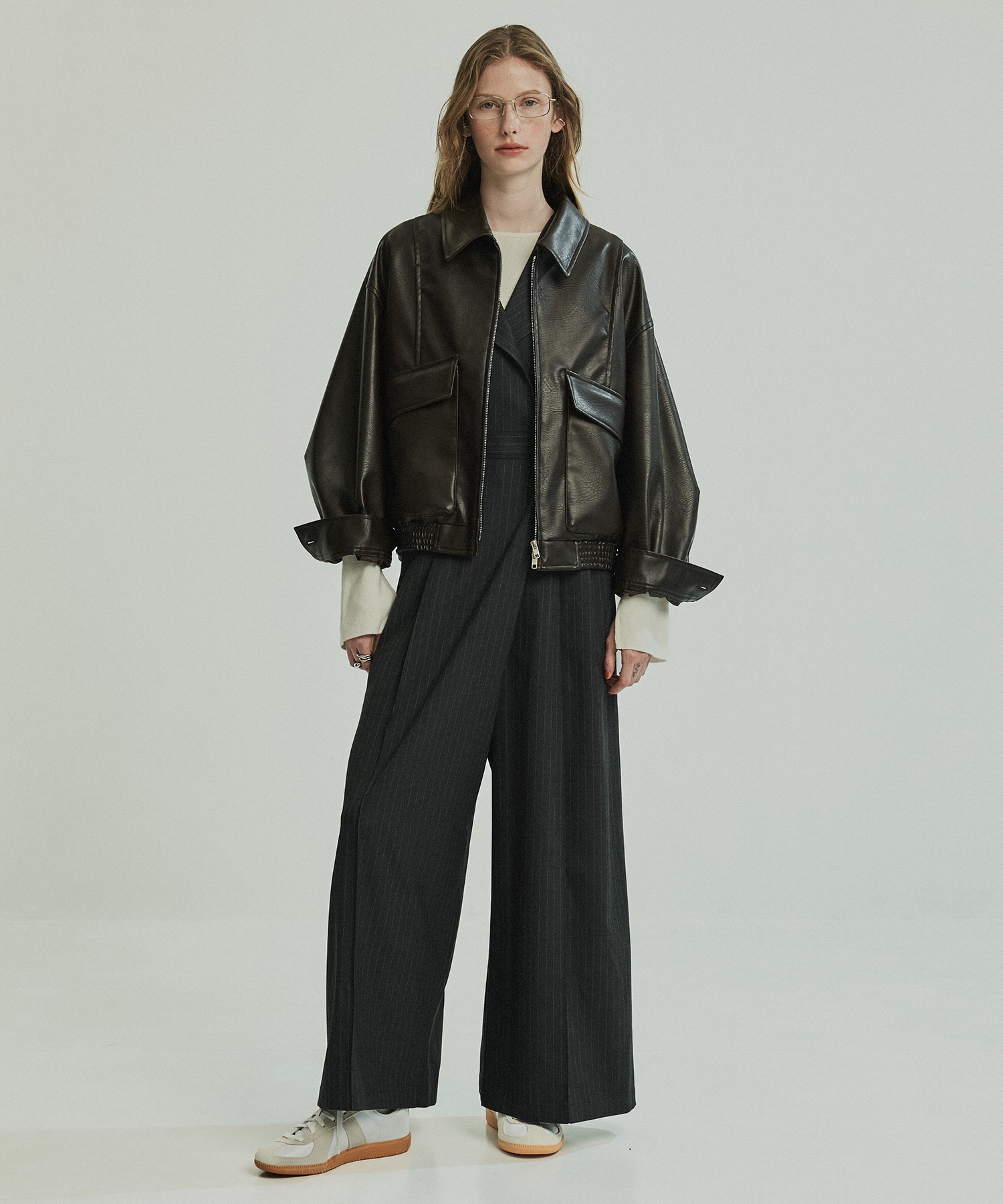 フローヨークレザーブルゾン