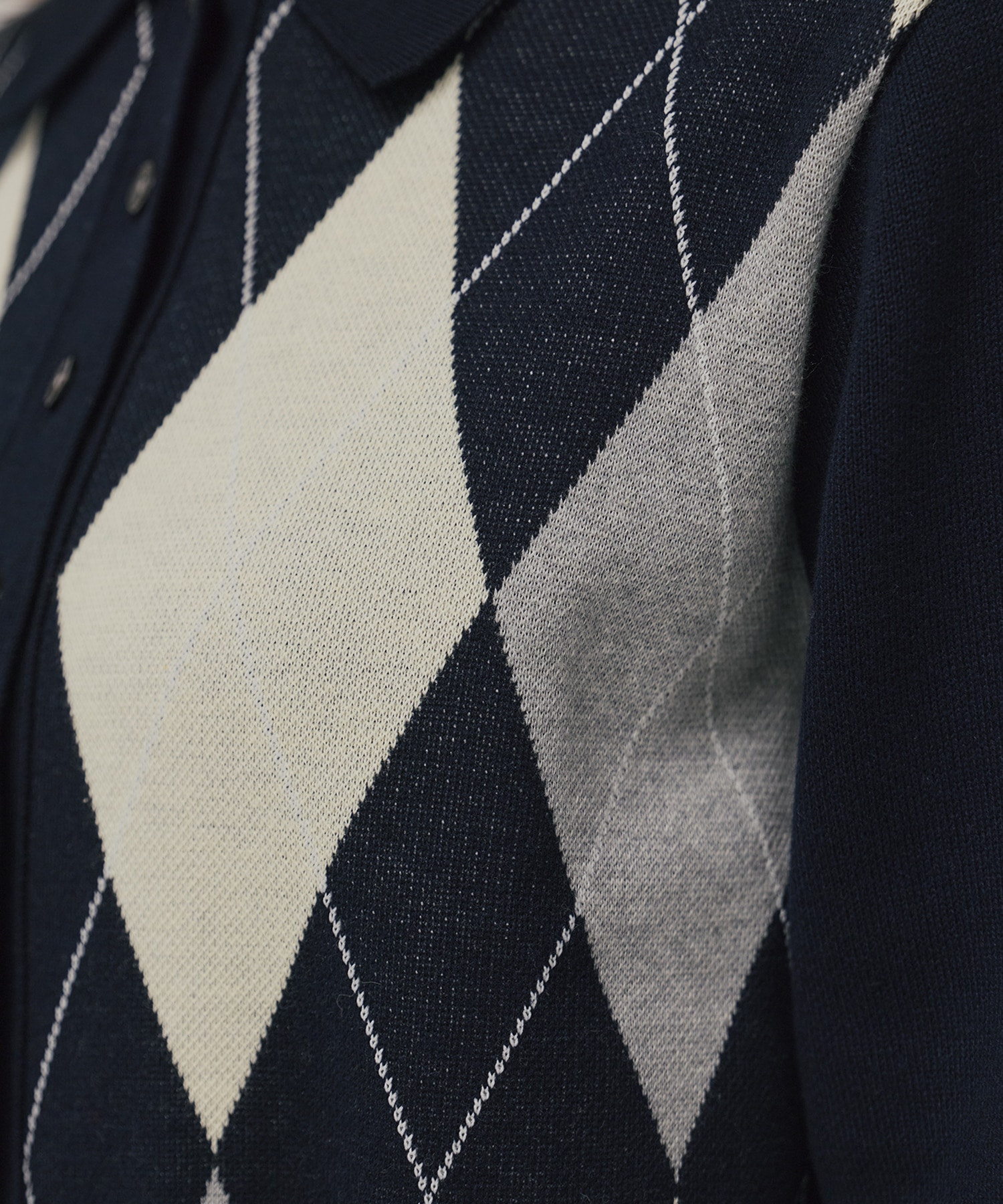 アーガイルショートカーディガン