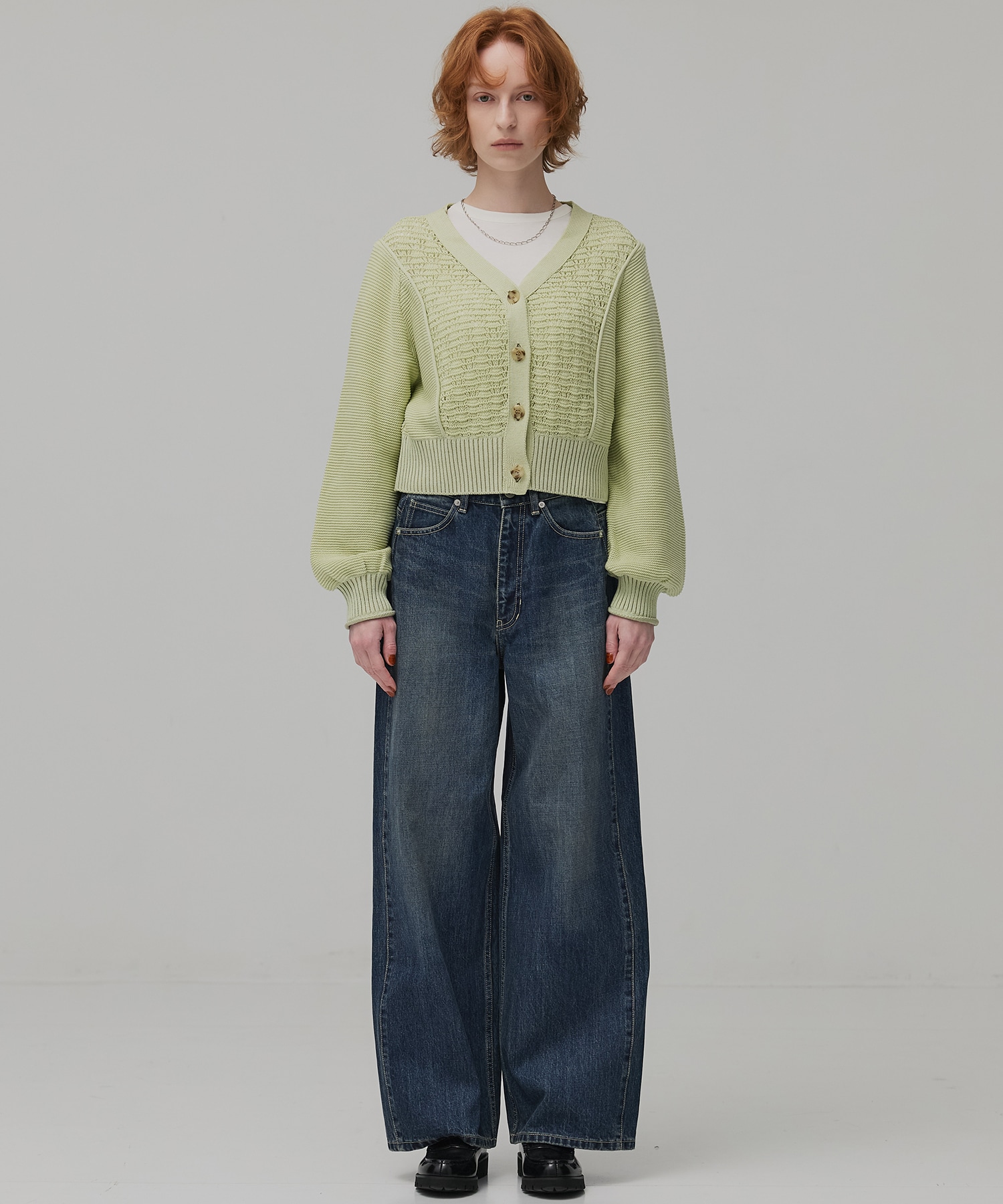 ラインストレートデニム