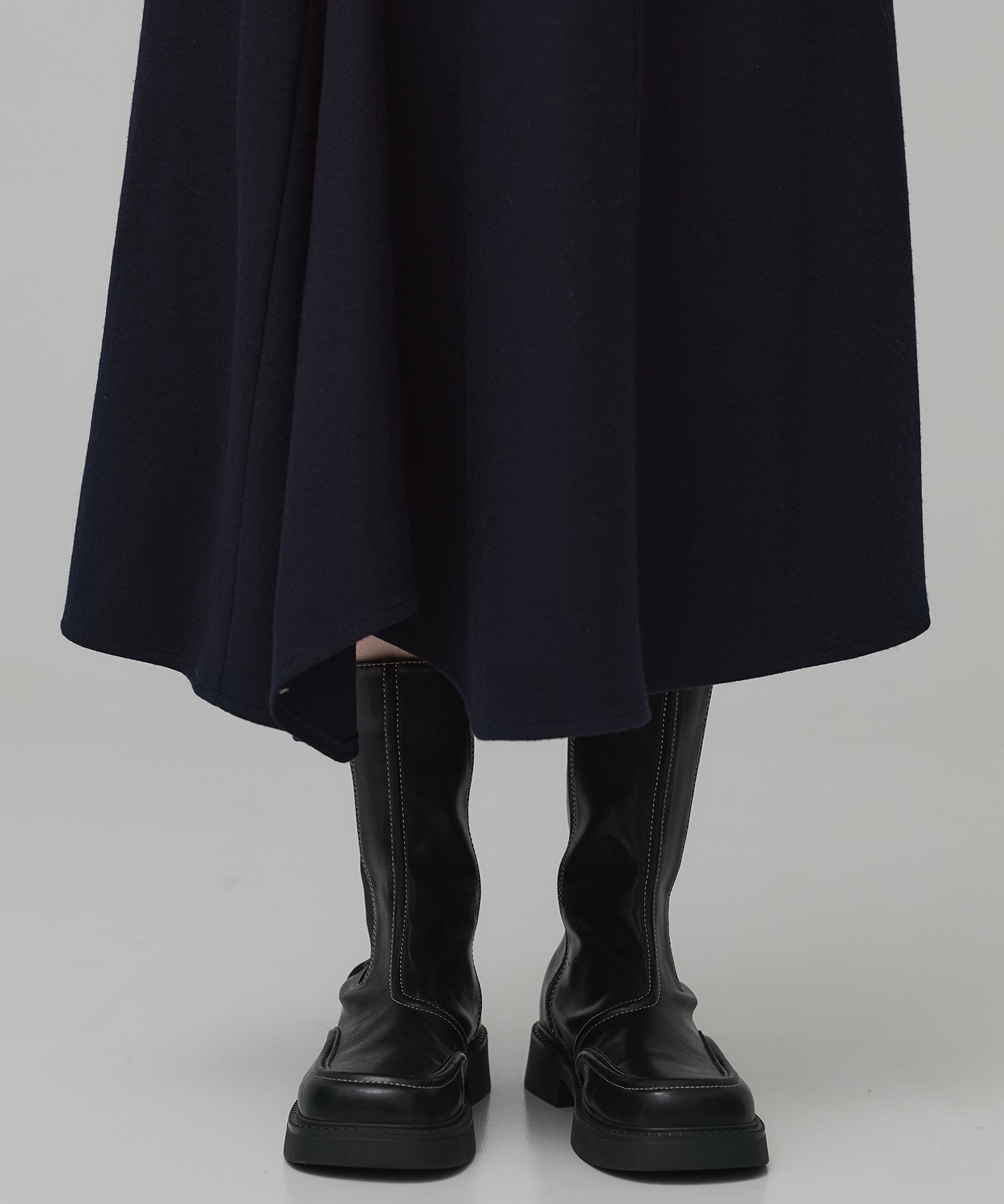 ウールジャージフレアスカート