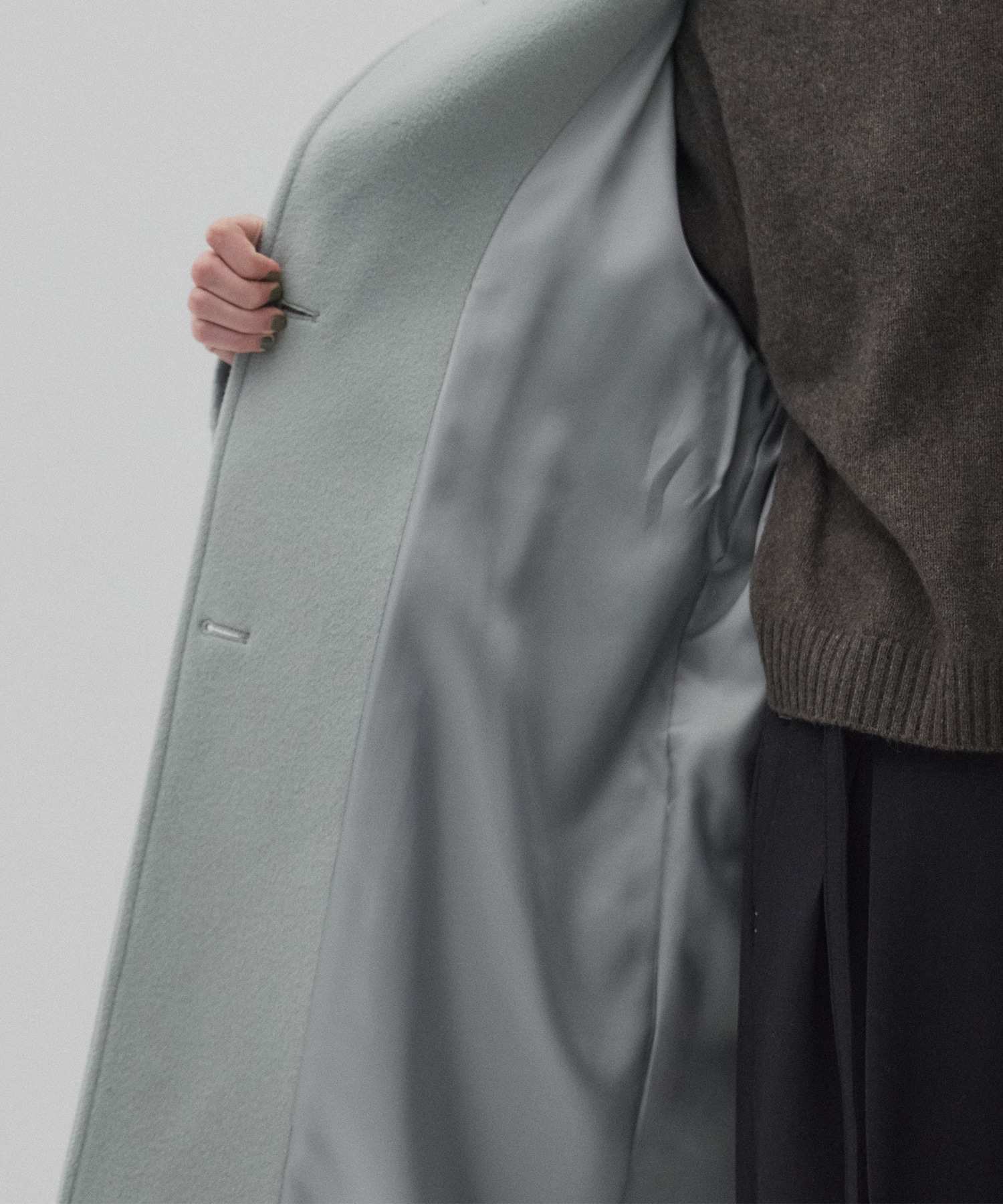 SUPER140アシメオーバーヨークコート