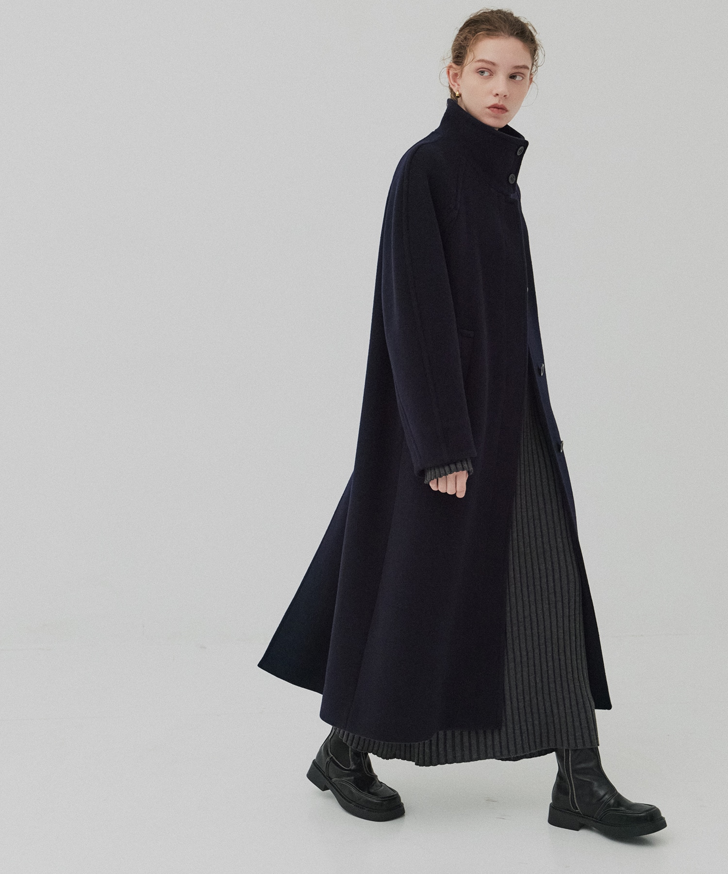 SUPER140スタンドカラーコート